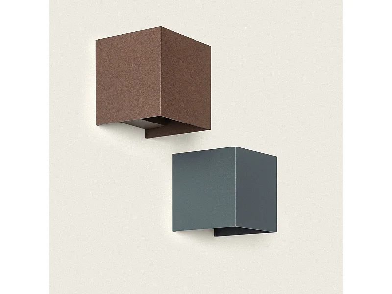 Applique da Parete per Esterno LED 10W Alluminio Illuminazione Doppia Luce CCT Selezionabile Iridix Antracite