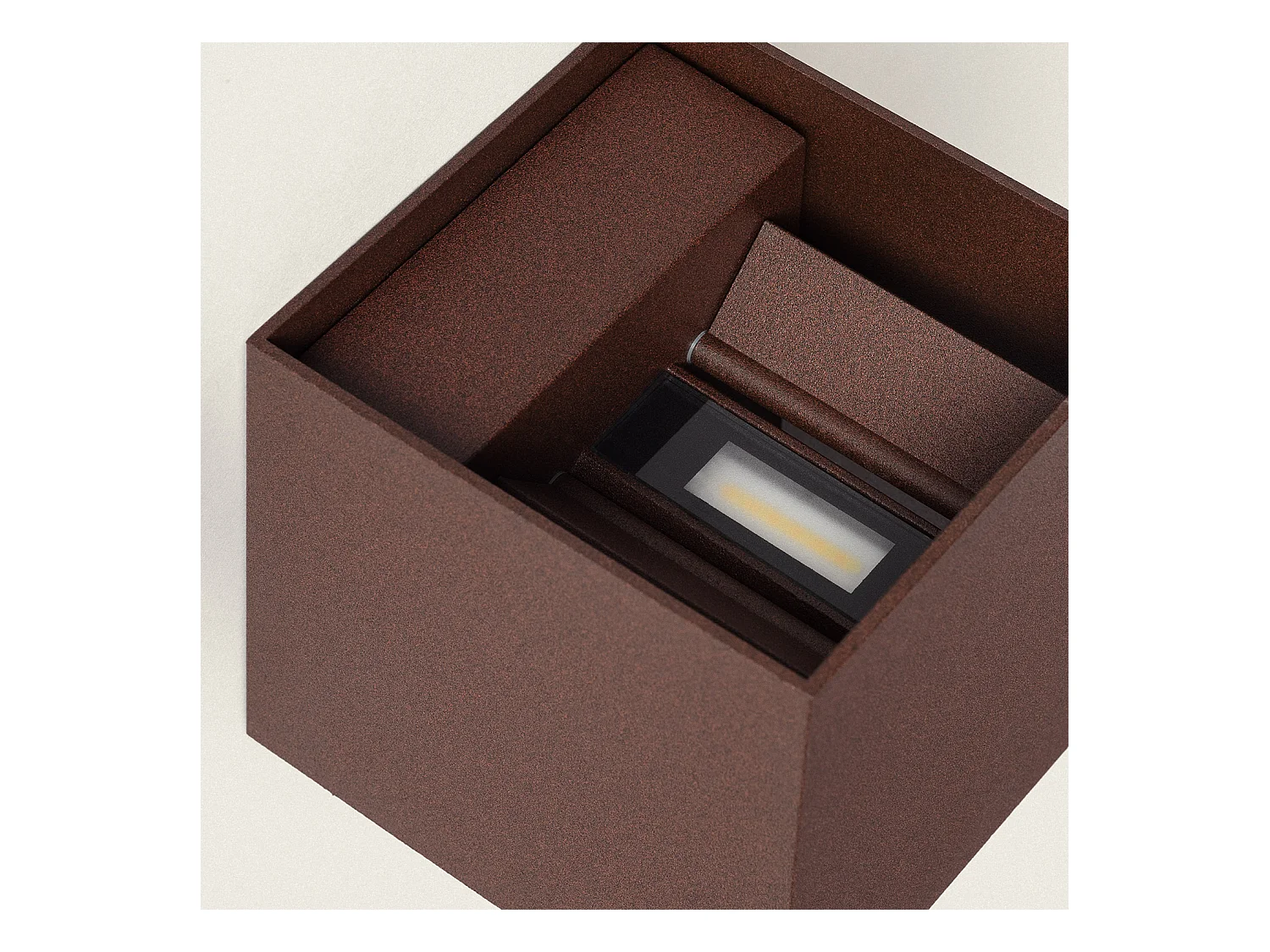 Aplique de Pared Exterior LED 10W Aluminio Iluminación Doble Cara CCT Seleccionable Denny Square Antracita