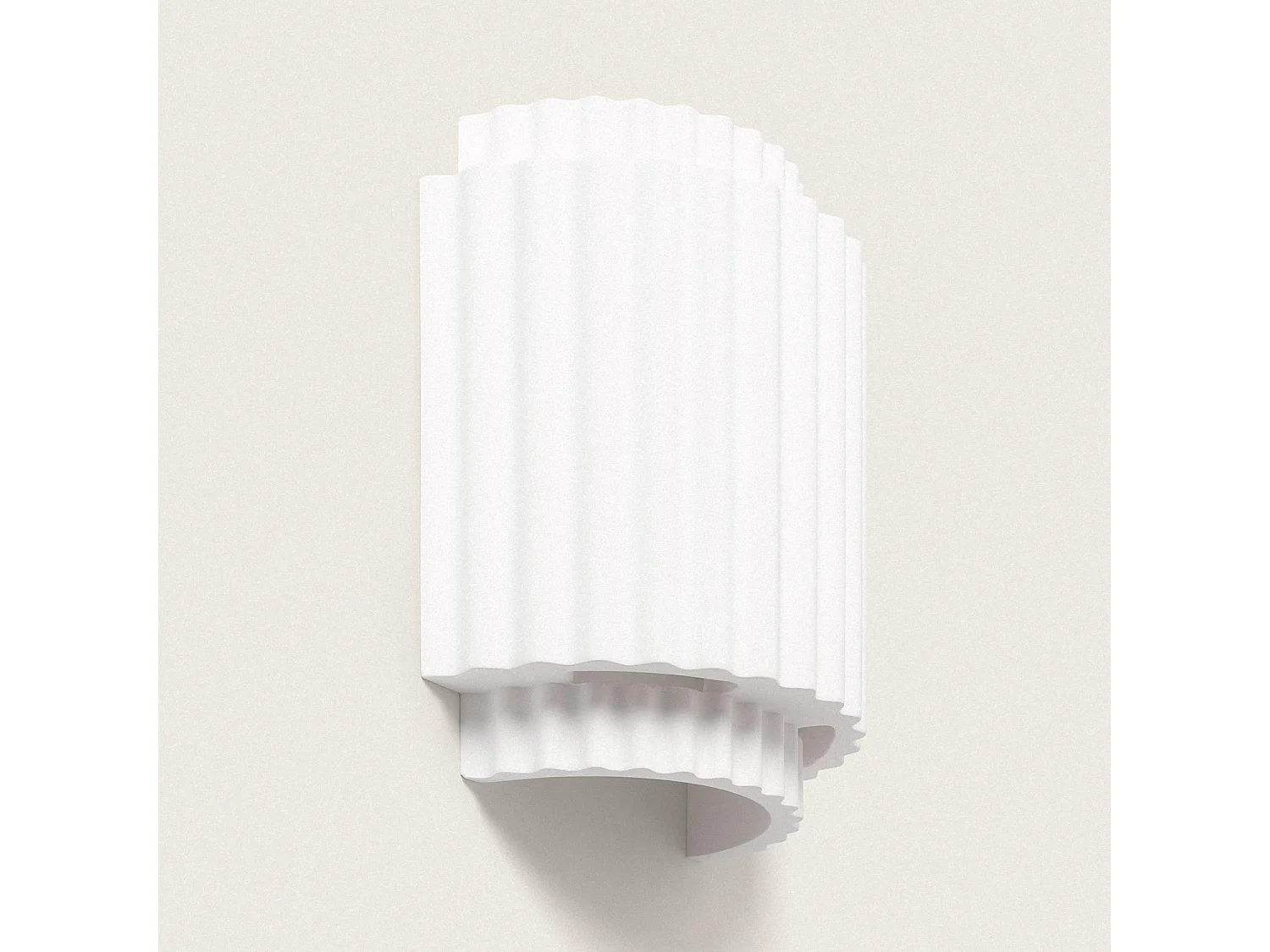 Applique Murale Plâtre Double Colum Blanc