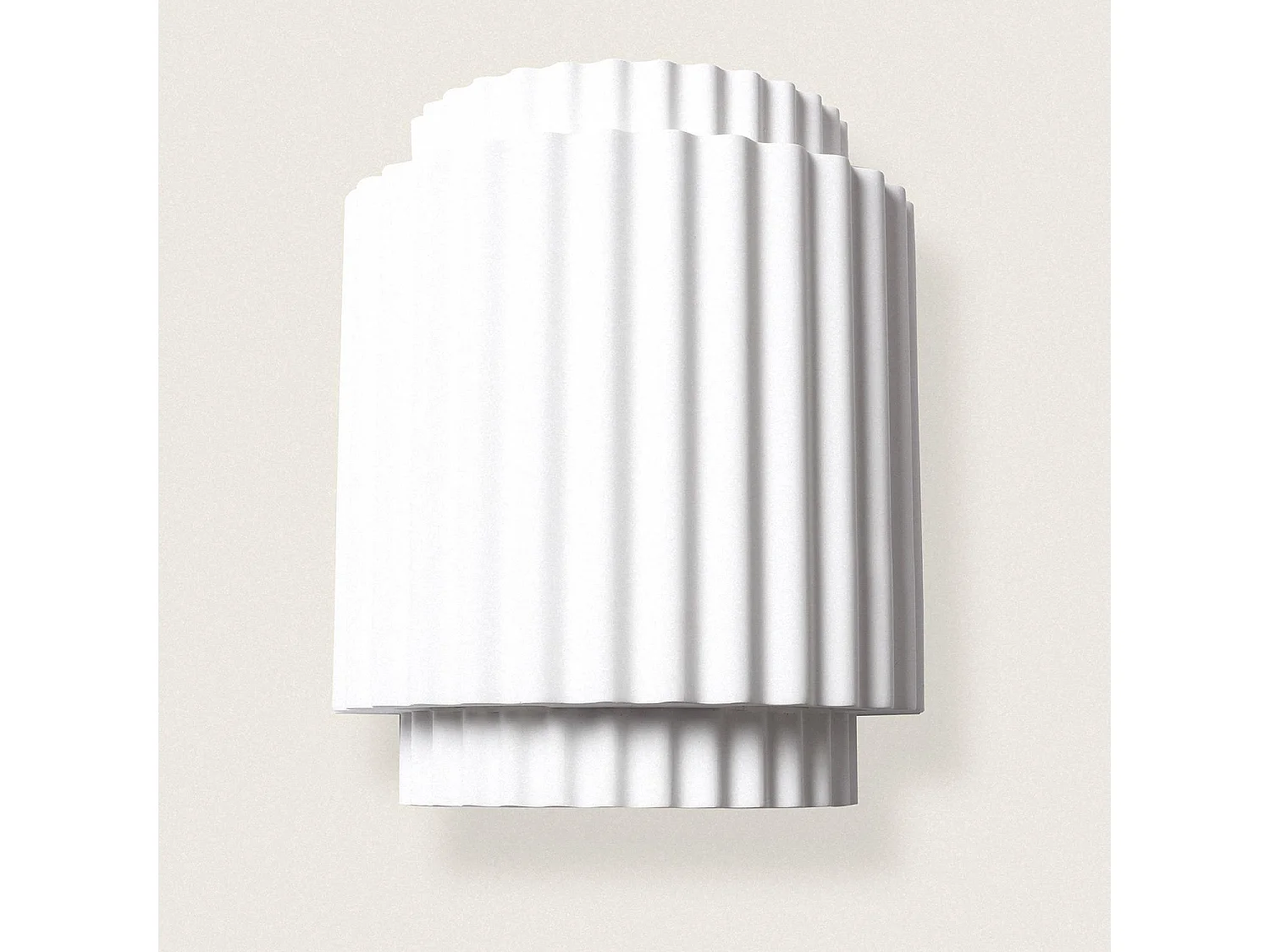 Applique Murale Plâtre Double Colum Blanc