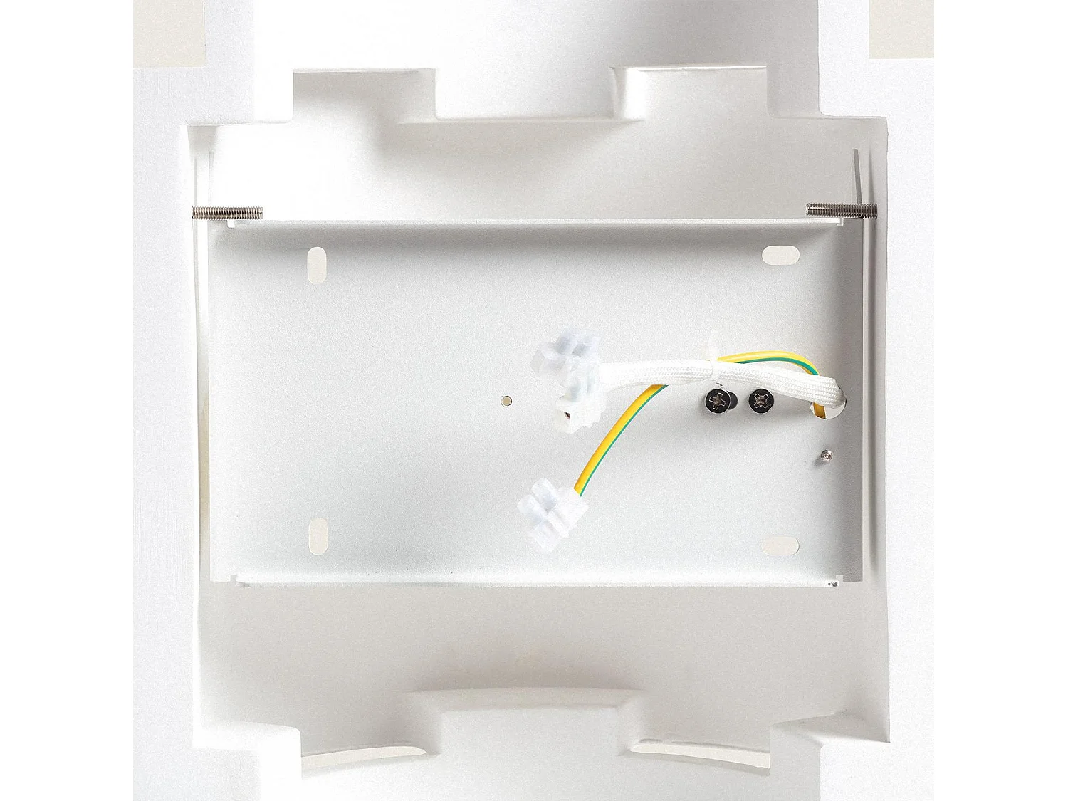 Applique Murale Plâtre Double Colum Blanc