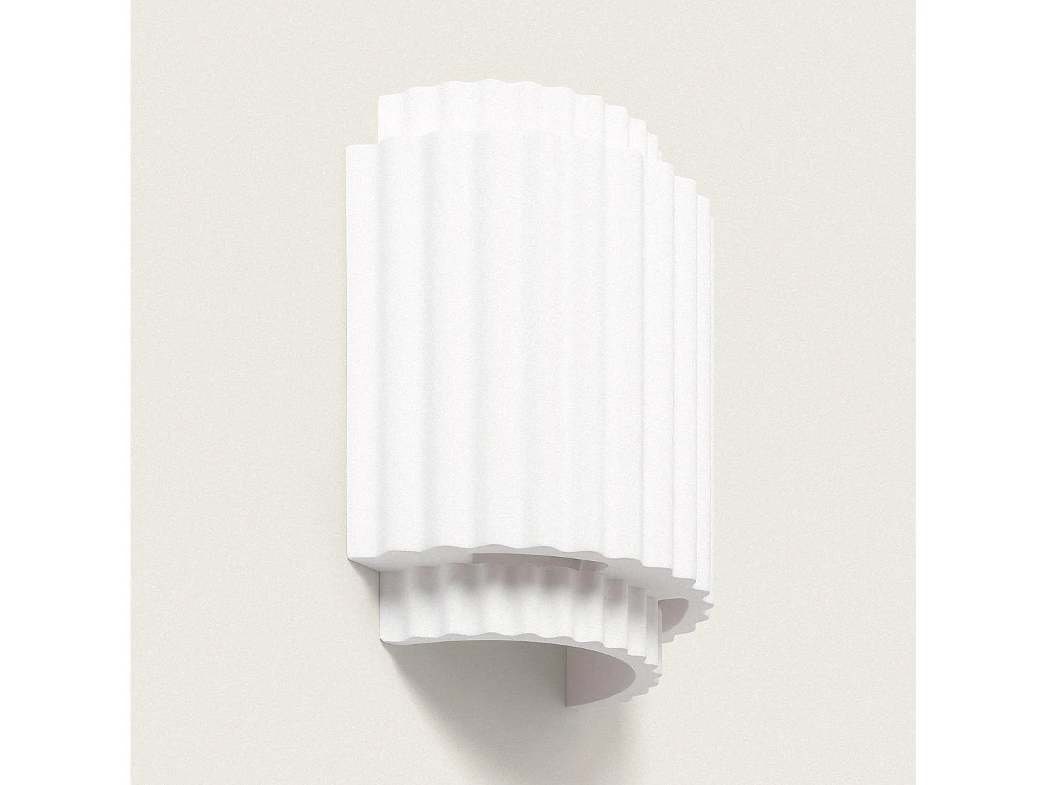 Applique Murale Plâtre Double Colum Blanc