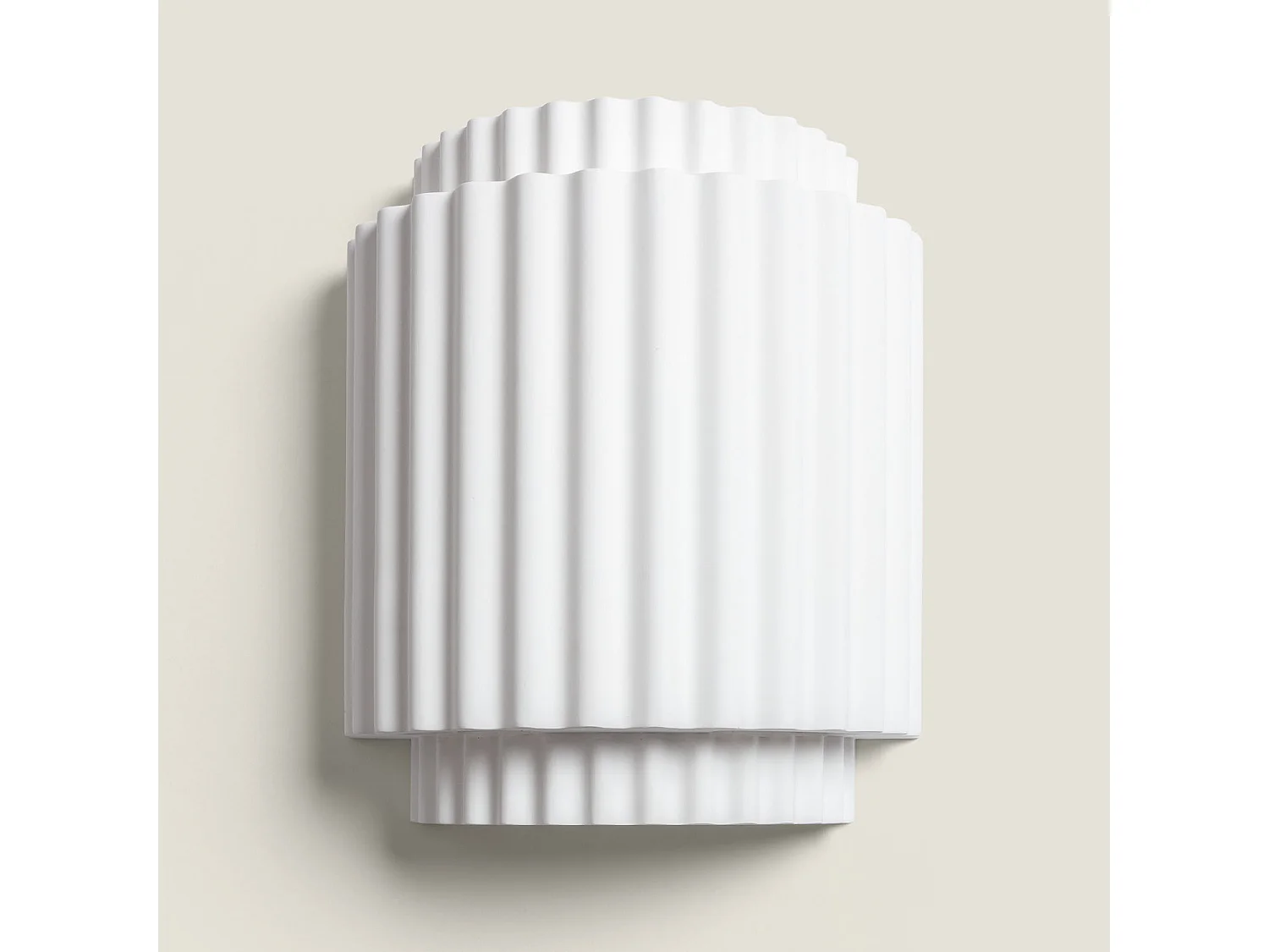 Applique Murale Plâtre Double Colum Blanc