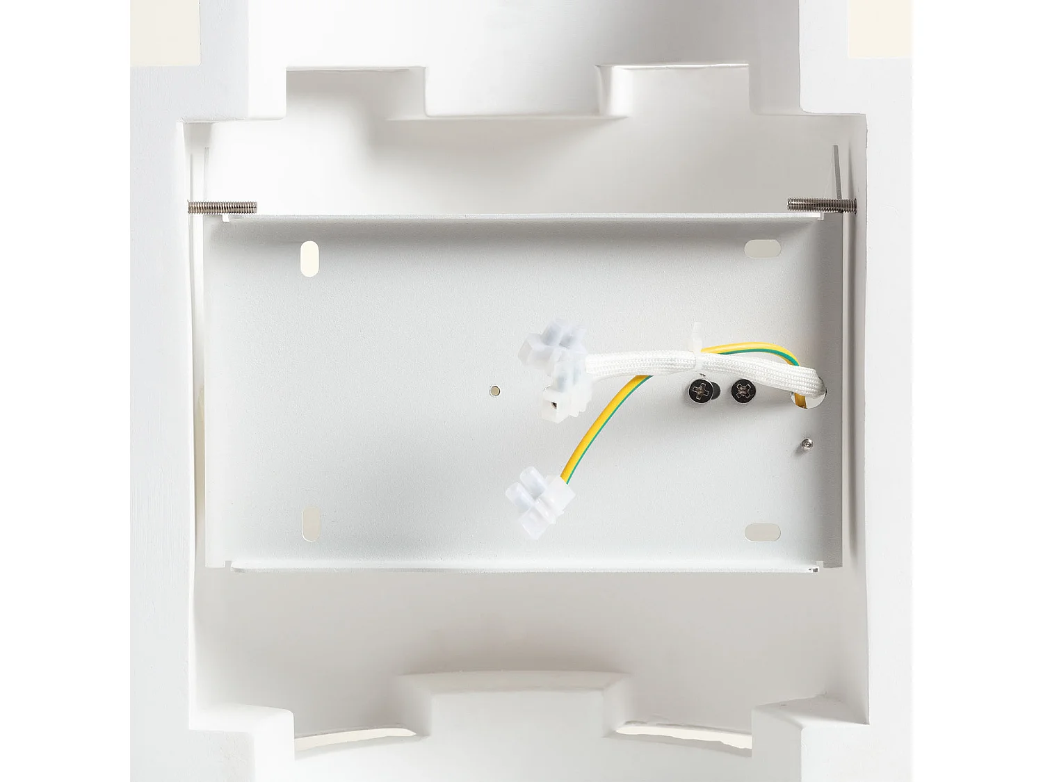 Applique Murale Plâtre Double Colum Blanc