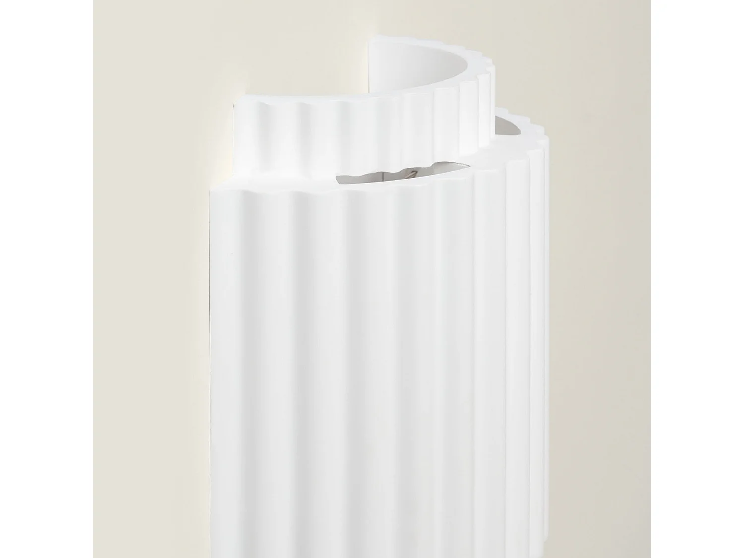 Applique da Parete Gesso Double Colum Bianco