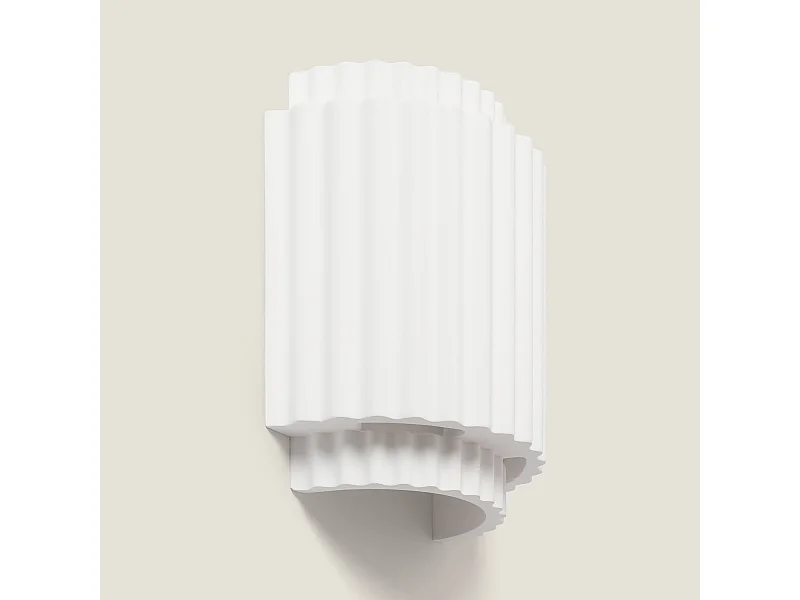 Applique Murale Plâtre Double Colum Blanc