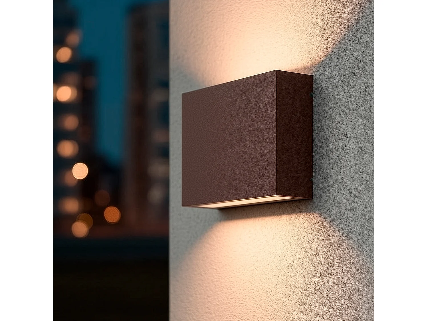 Applique da Parete per Esterno LED 7W Alluminio Illuminazione Doppia Luce CCT Selezionabile Brooky S Ossido