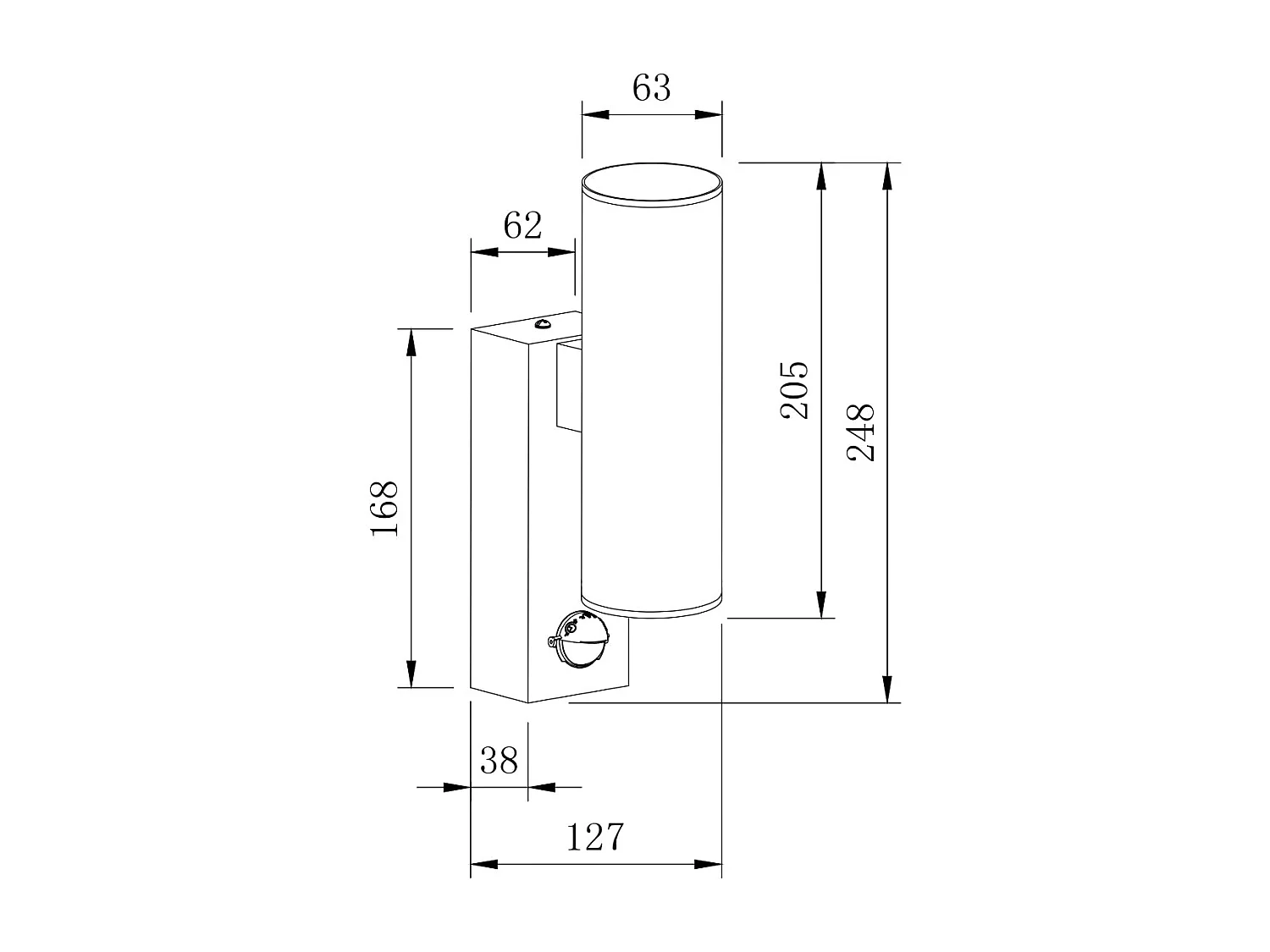 Applique Murale Extérieure Aluminium avec capteur PIR Pimlico Anthracite