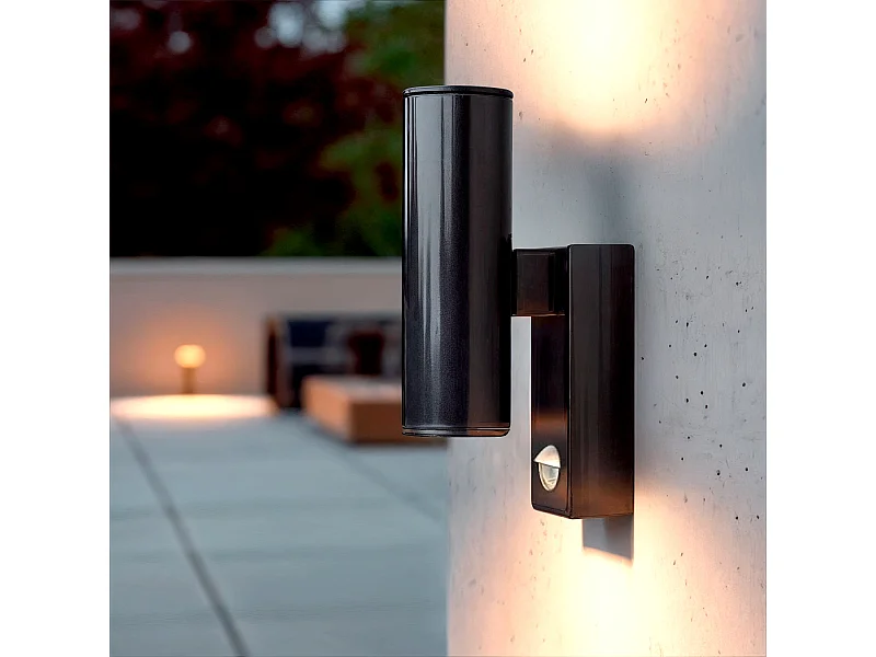 Applique Murale Extérieure Acier Inoxydable avec capteur PIR Pimlico Anthracite