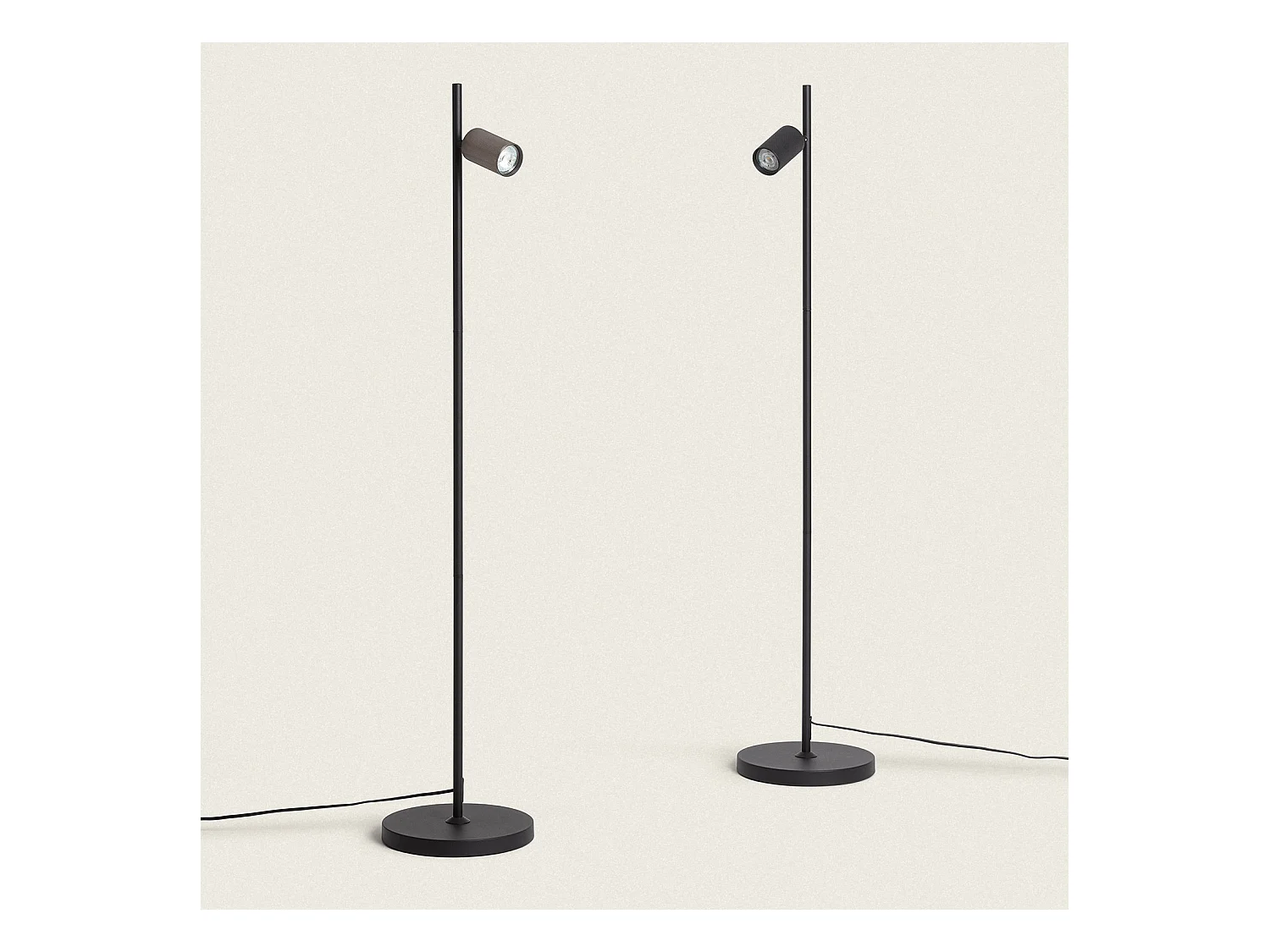 Lampada da Terra Alluminio Breixo Nero