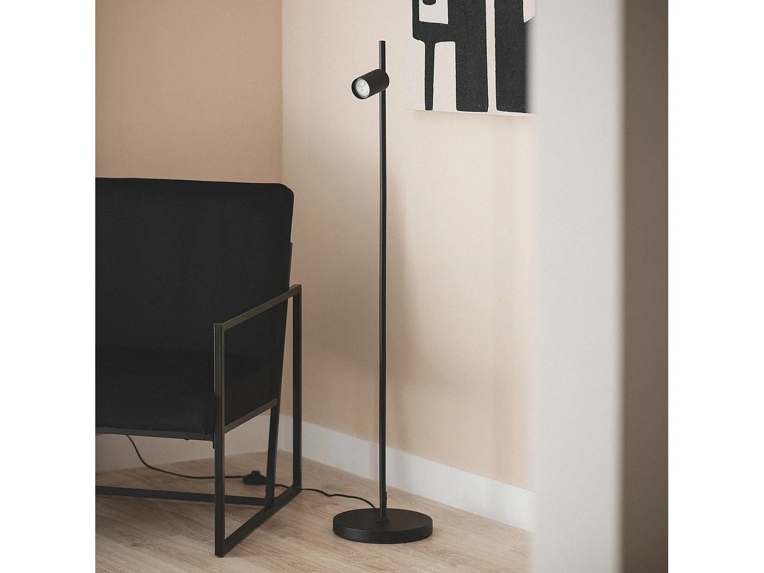 Lampadaire Aluminium Breixo Noir