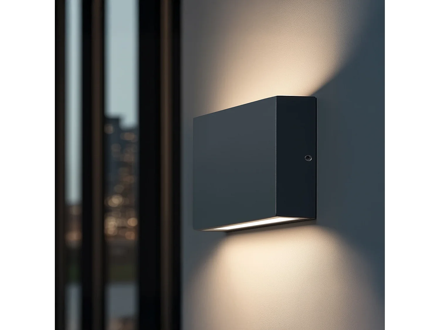 Applique da Parete per Esterno LED 7W Alluminio Illuminazione Doppia Luce CCT Selezionabile Brooky S Antracite