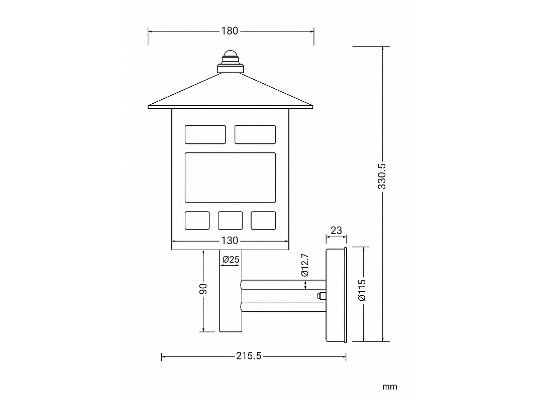 Applique Murale en Acier Inoxydable Idun Argent