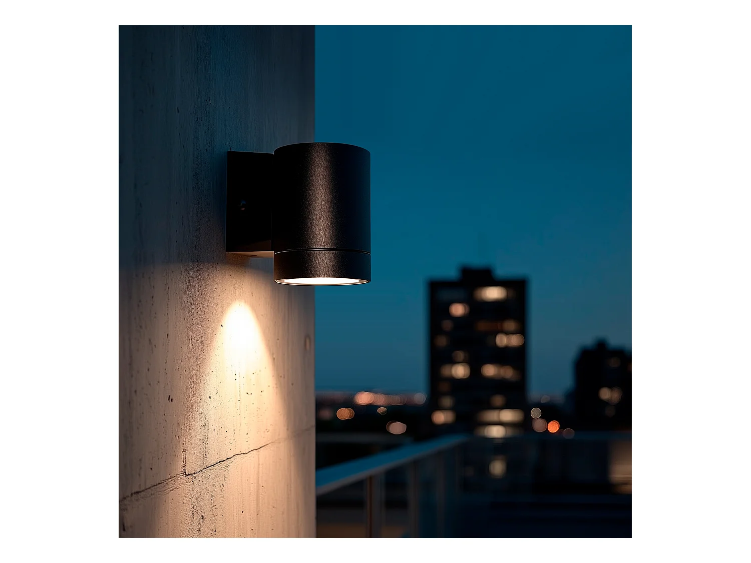 Applique Murale Extérieure Aluminium Noir Oakham Noir