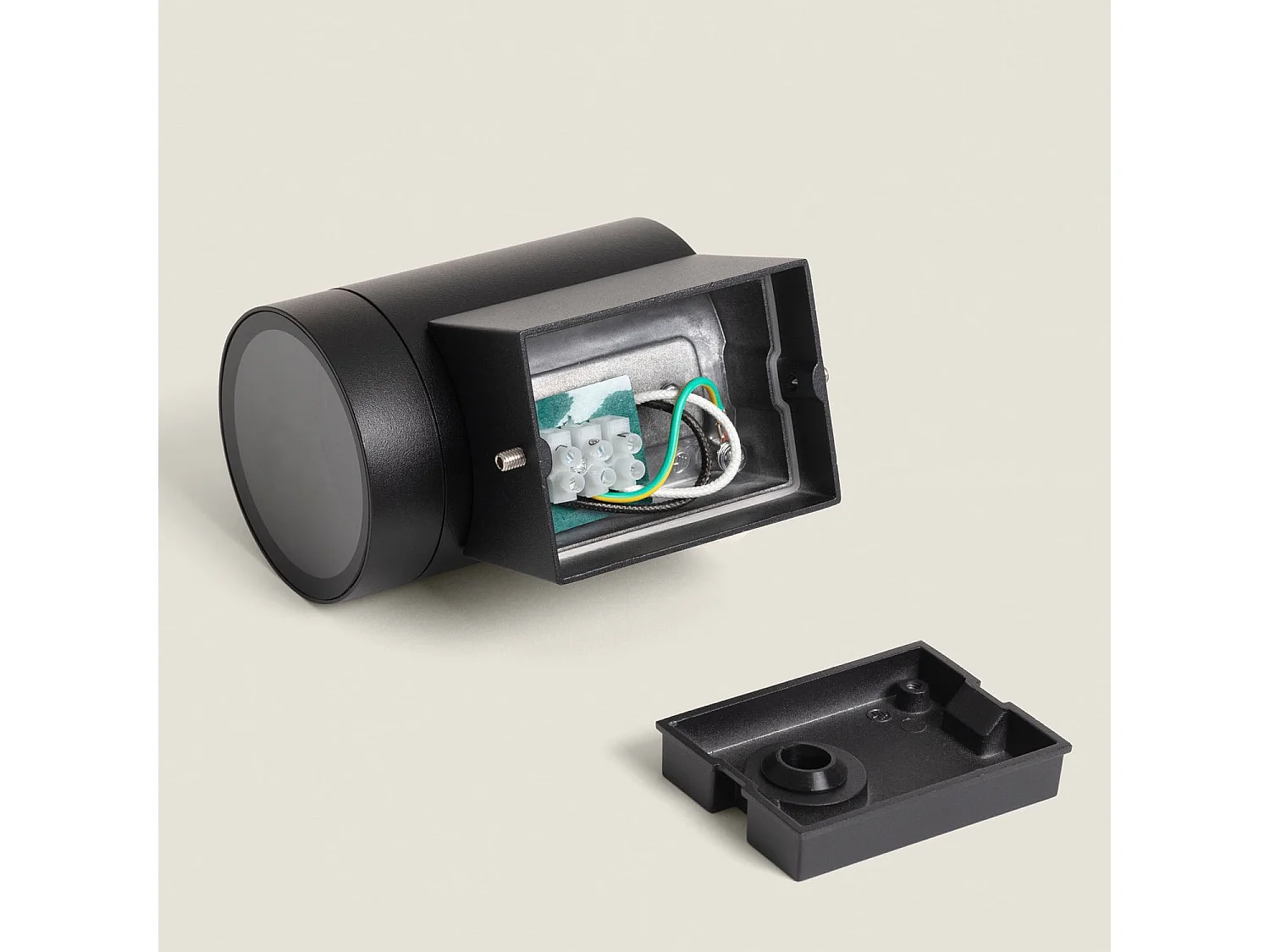 Aplique de Pared Exterior Aluminio Oakham Negro