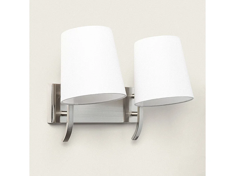 Lampada da Parete Metallo 2 Faretti Eikho Bianco