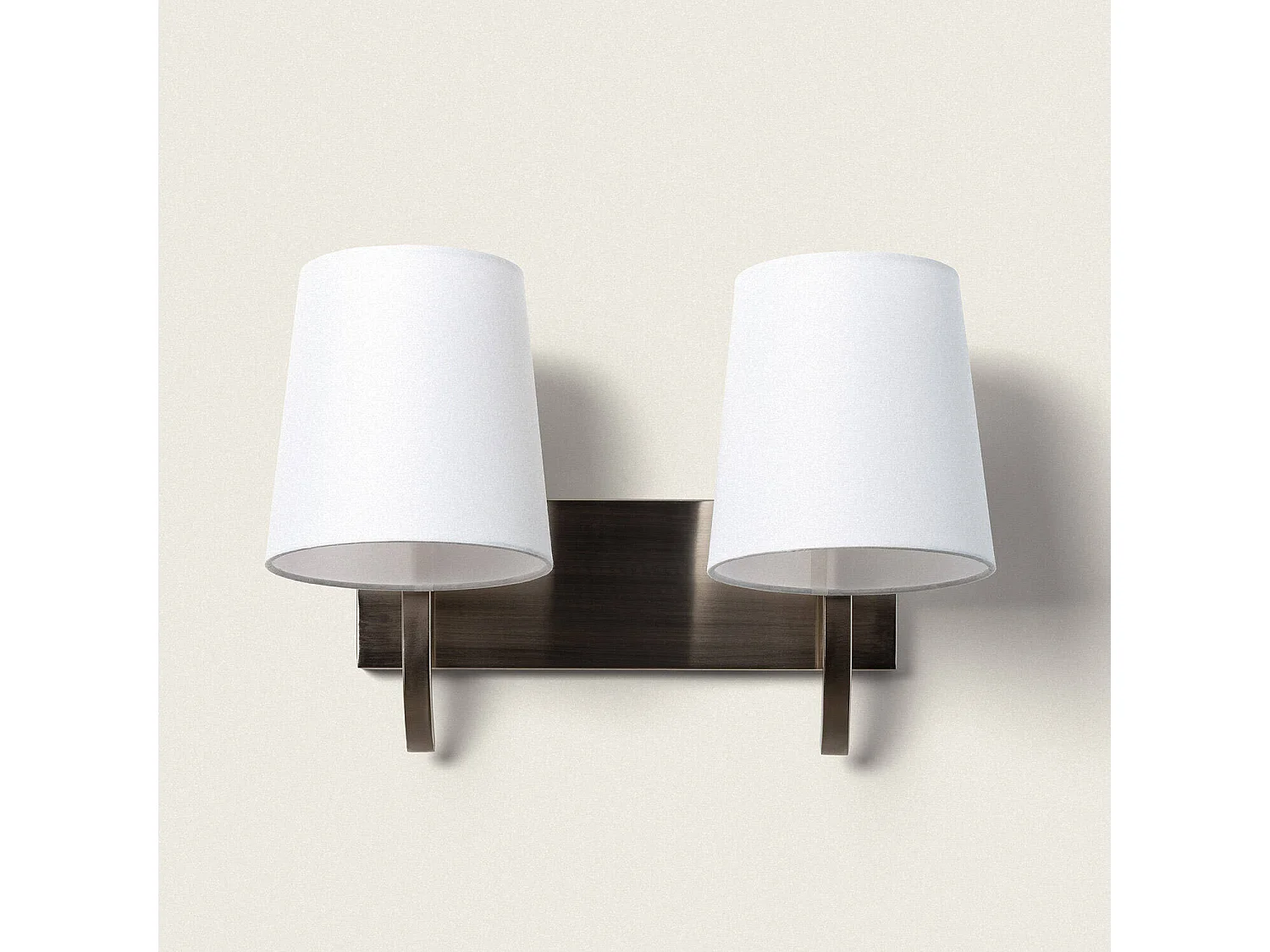 Lampada da Parete Metallo 2 Faretti Eikho Bianco