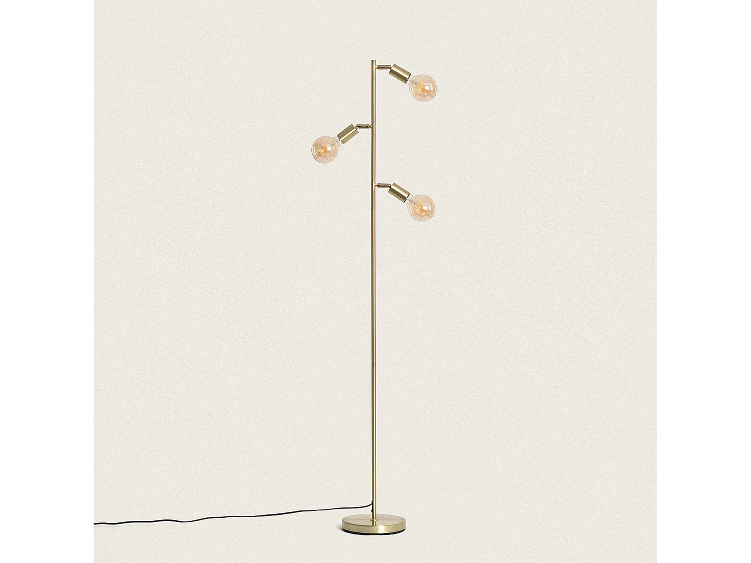 Lámpara de Pie Metal Aratz 3 Focos Dorado
