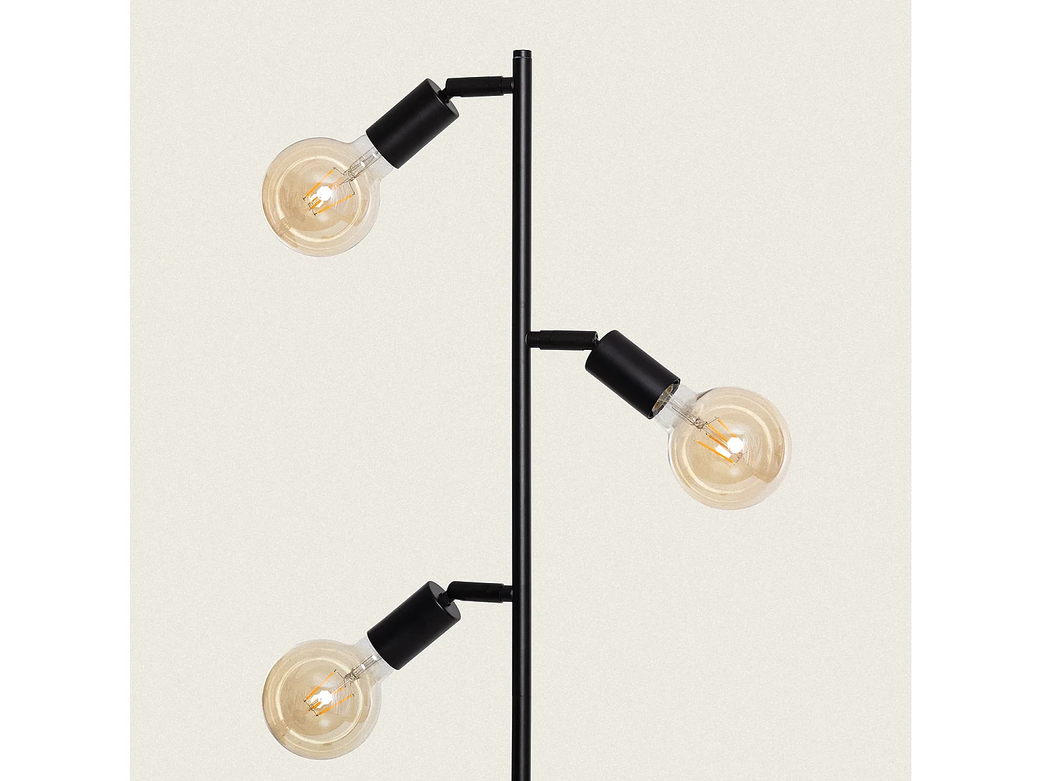 Lampadaire Métal Aratz 3 Spots Noir