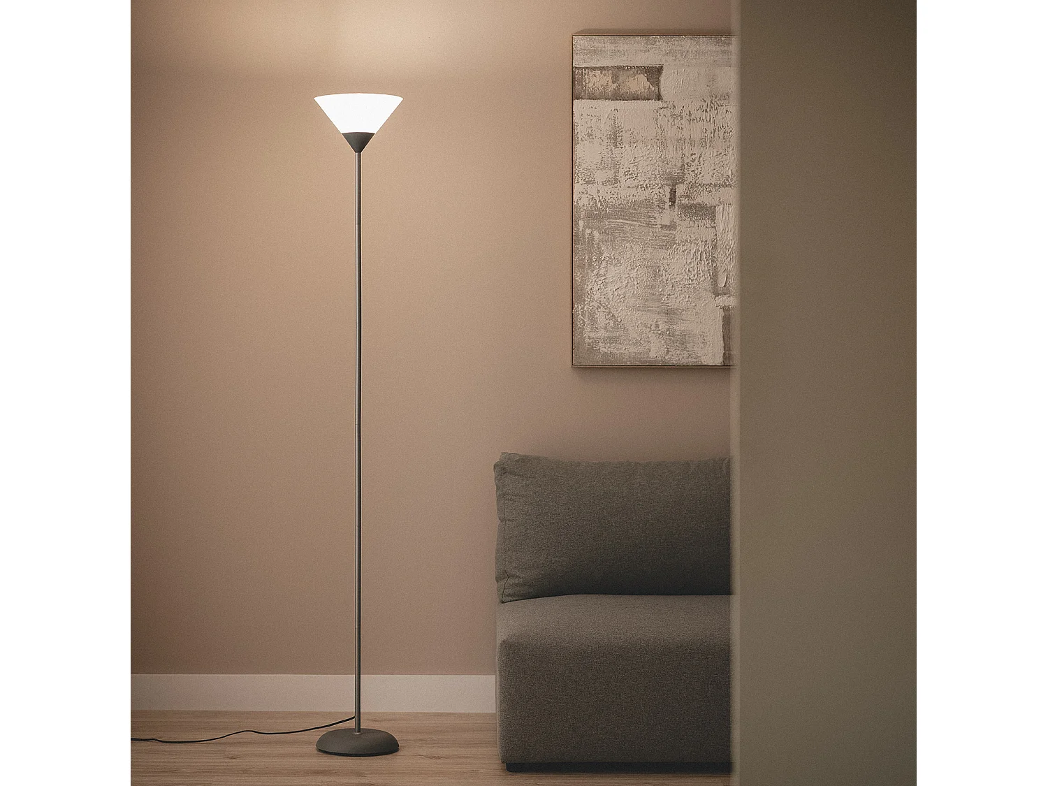 Lampada da Terra Metallo Ander Grigio