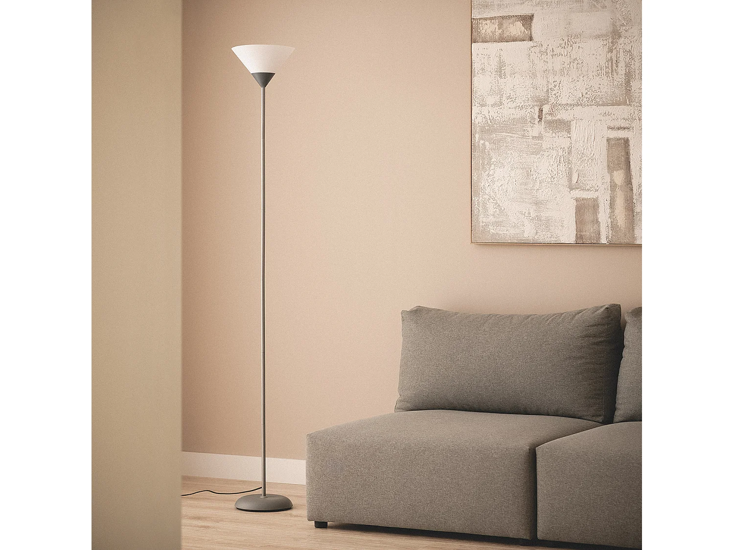 Lampada da Terra Metallo Ander Grigio