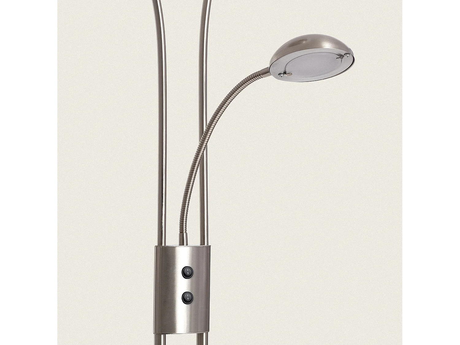 Lampadaire avec LED de Lecture Métal Ethan Argenté