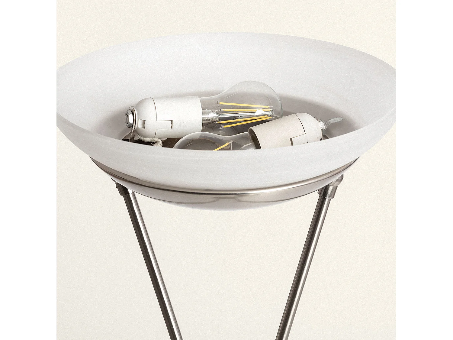 Lampadaire avec LED de Lecture Métal Ethan Argenté