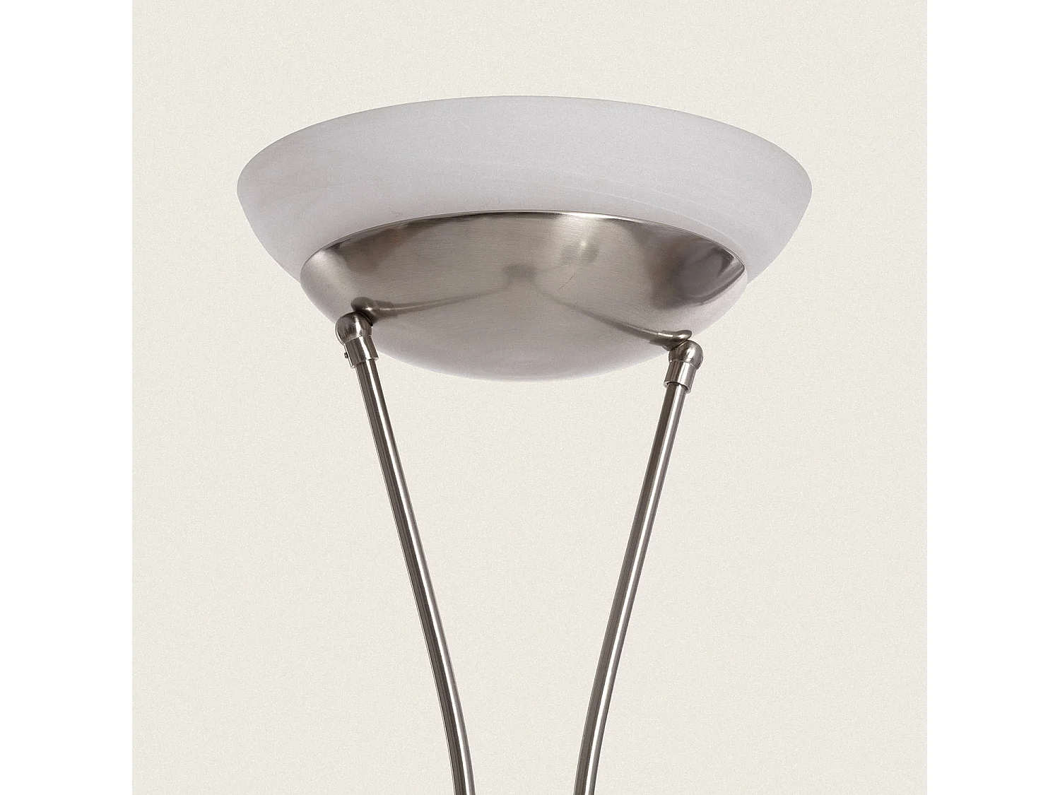 Lampada da Terra con Luce da Lettura Metallo Ethan Argento