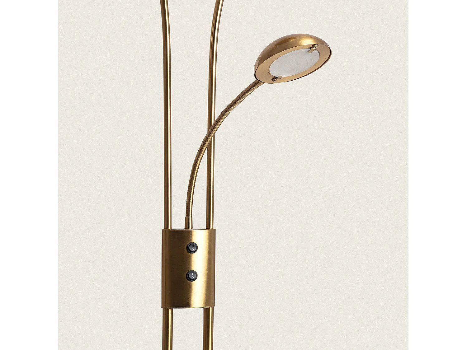 Lampadaire avec LED de Lecture Métal Ethan Doré