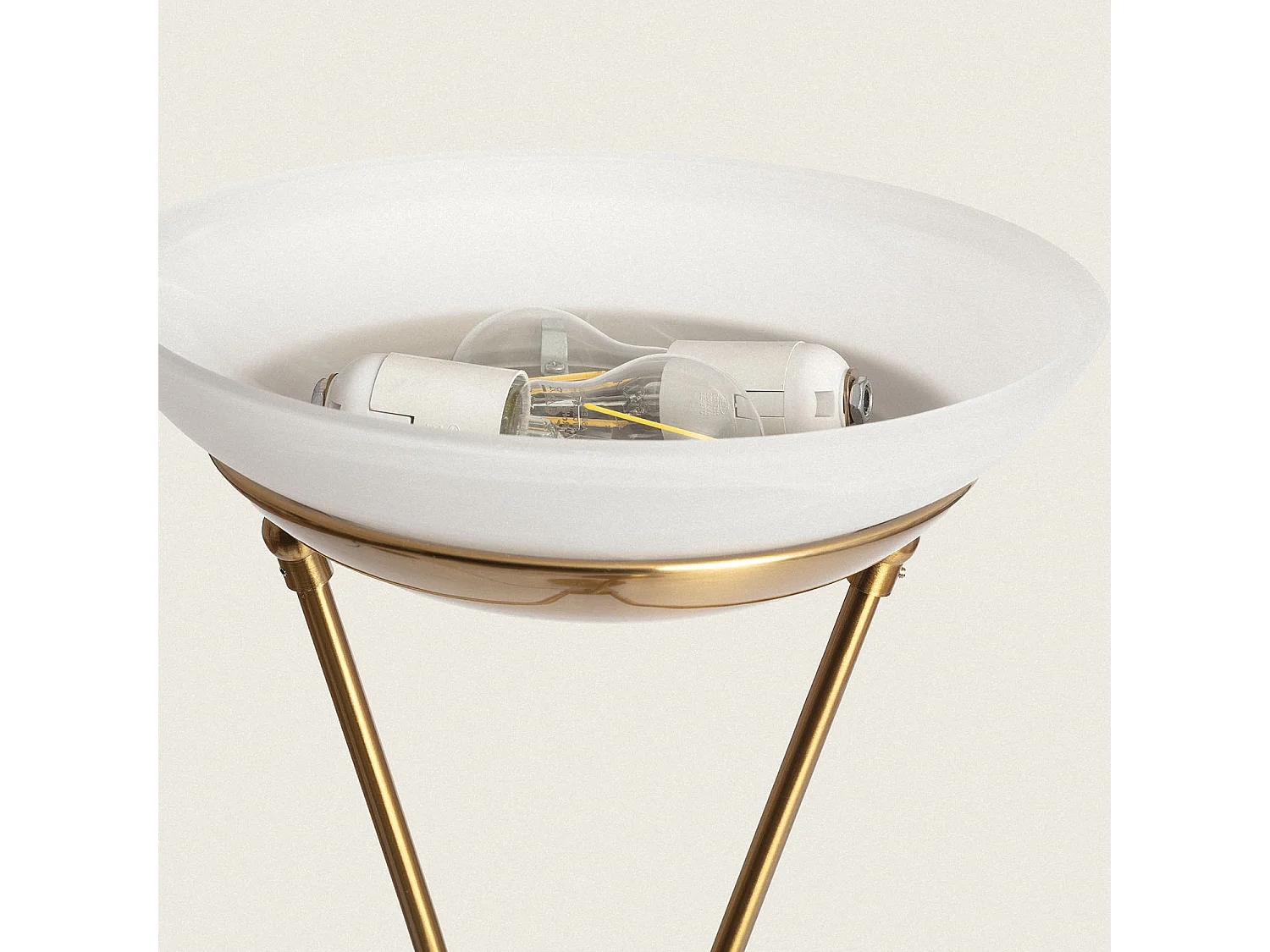 Lampadaire avec LED de Lecture Métal Ethan Doré