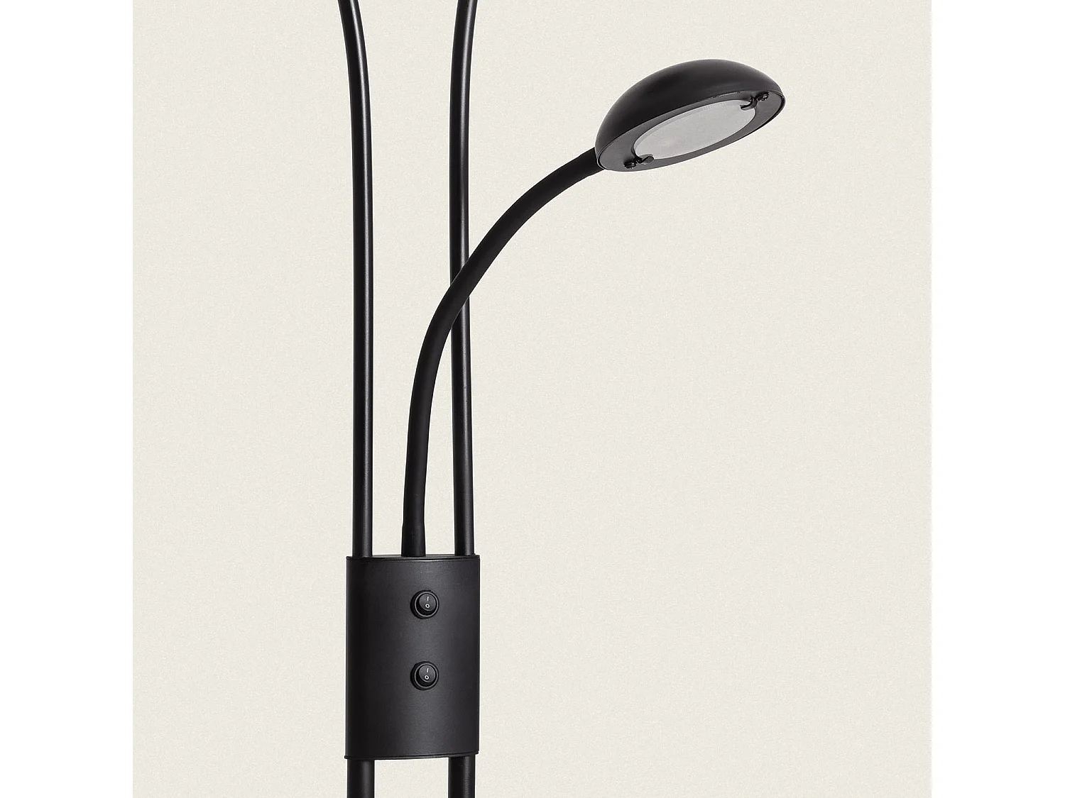 Lampadaire avec LED de Lecture Métal Ethan Noir