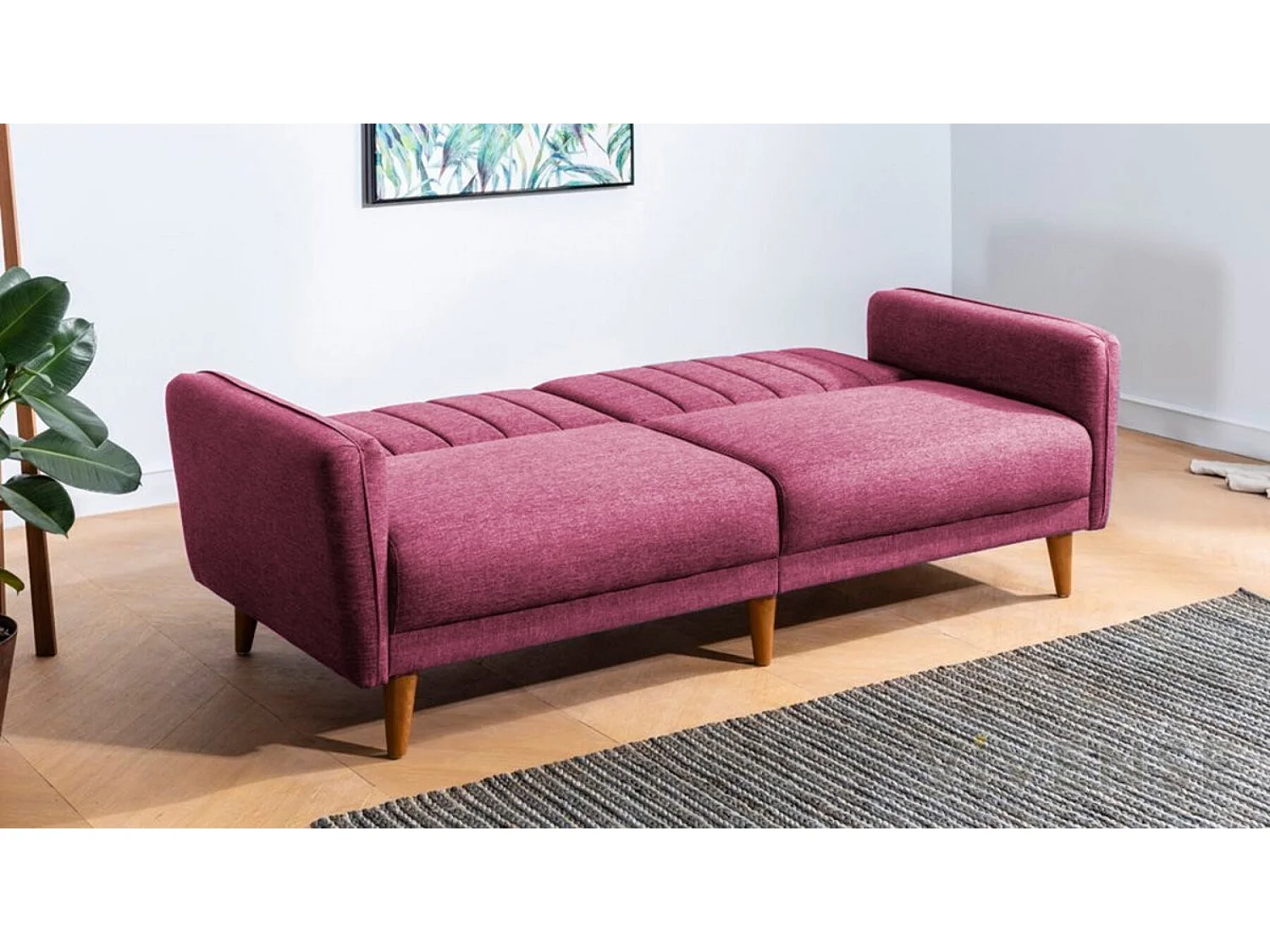 Canapé convertible AQUA BORDEAUX