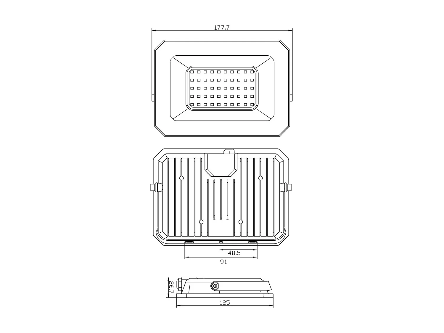 Foco Proyector LED 50W RGBW con Mando IR IP65 RGBW
