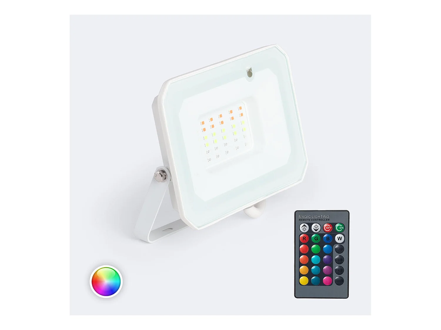 Projecteur LED 30W IP65 RGBW avec Télécommande IR RGB