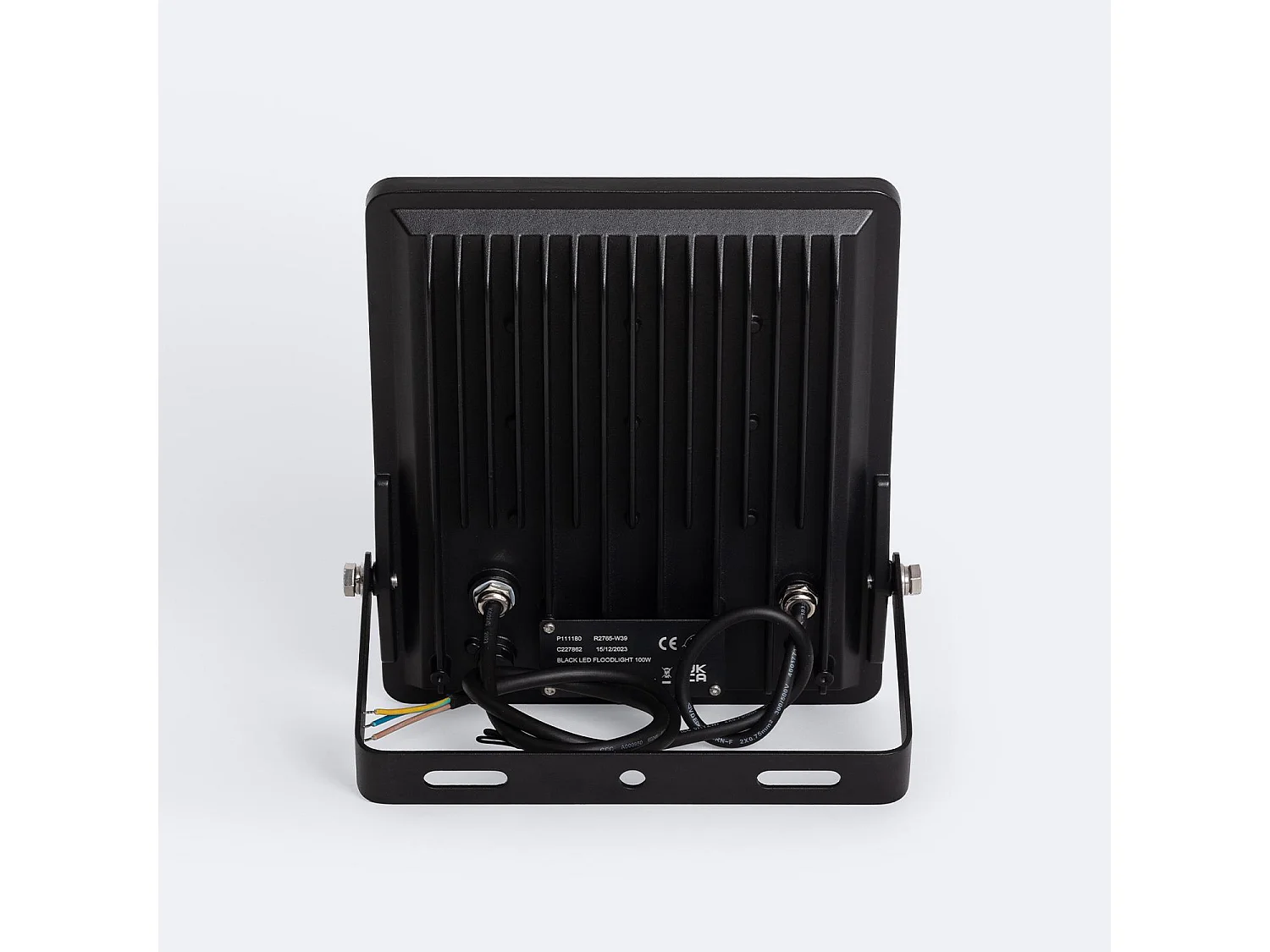 Proiettore LED 100W Regolabile 0-10V 170 lm/W IP65 ELEGANCE Slim PRO Nero Bianco Caldo 90º 3000K