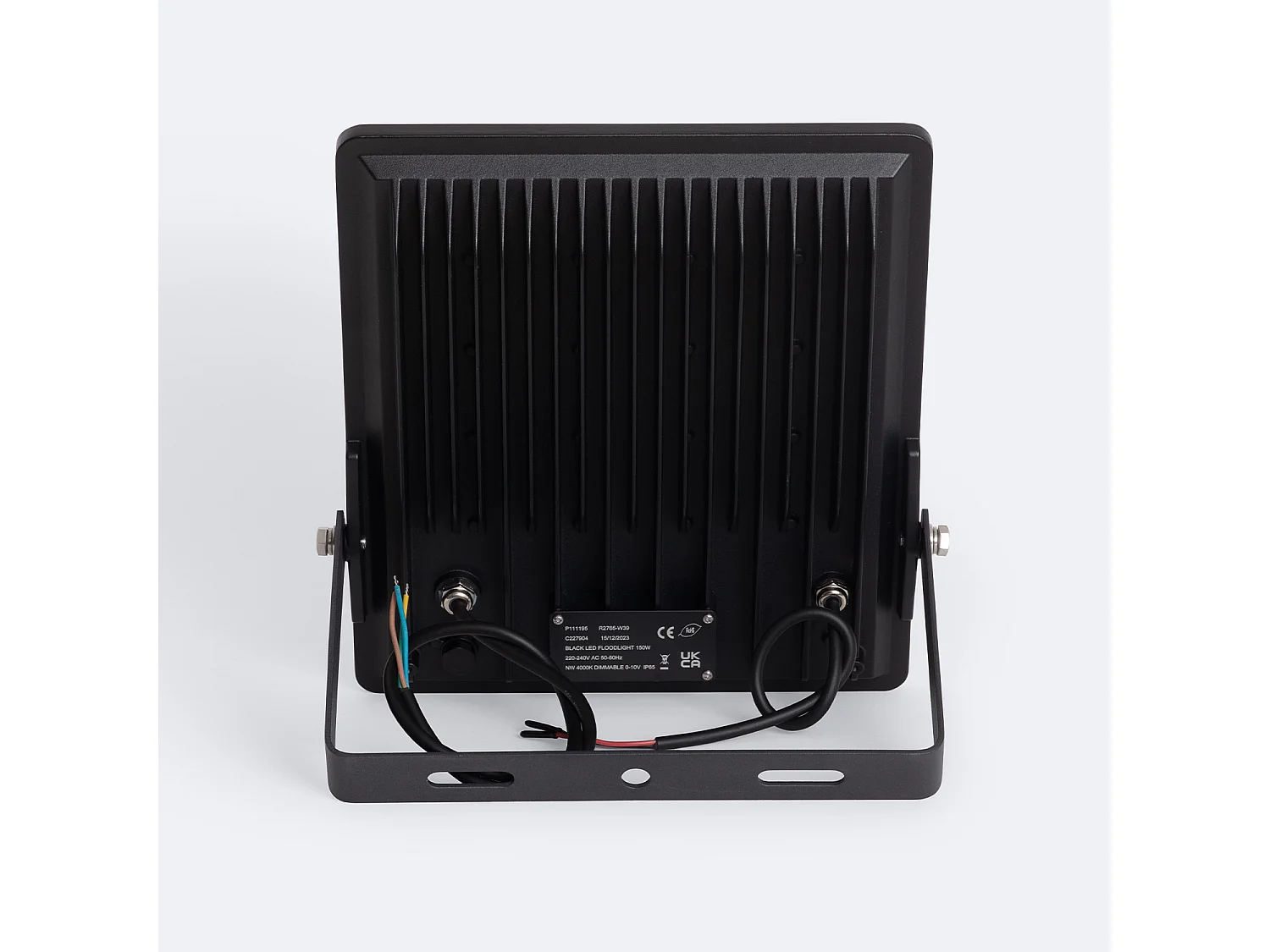 Proiettore LED 150W Regolabile 0-10V 170 lm/W IP65 ELEGANCE Slim PRO Nero Bianco Caldo Asimmetrica 120ºx50º 3000K