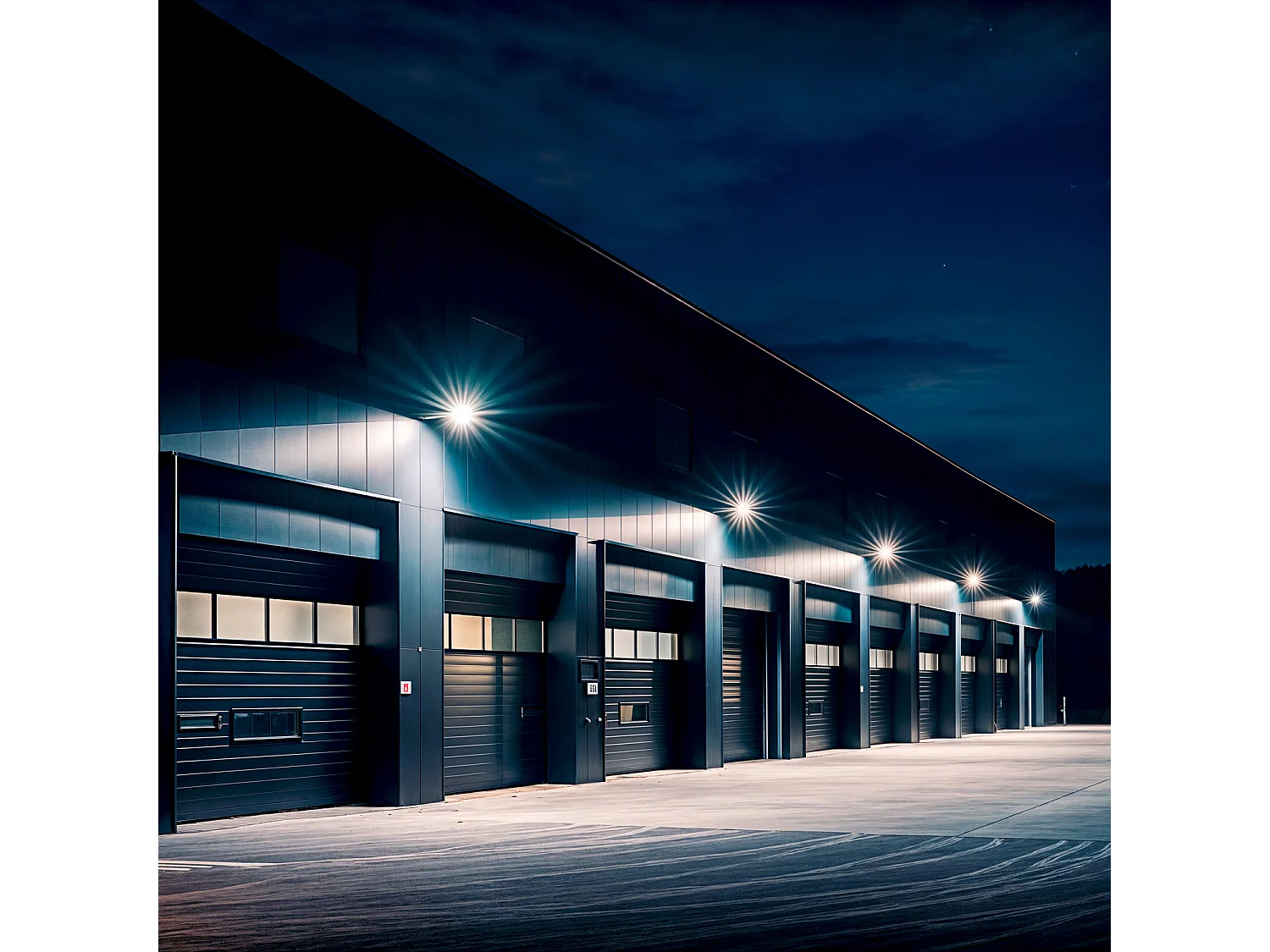 Proiettore LED 200W Regolabile 0-10V 170 lm/W IP65 ELEGANCE Slim PRO Nero Bianco Caldo 30º 3000K