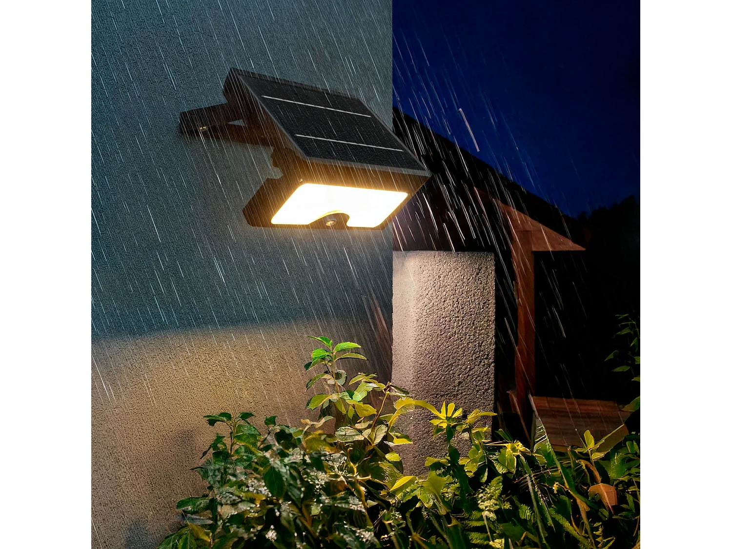 Projecteur LED Solaire 6W IP54 avec Détecteur de Mouvement PIR et Crépusculaire 4000K Blanc neutre