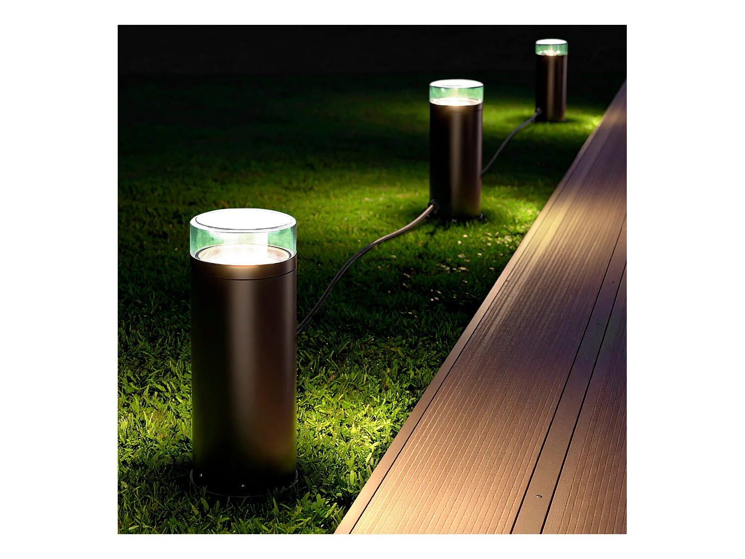 Spot Extérieur LED 3W sur Piquet Botanic EasyFit 12V Noir