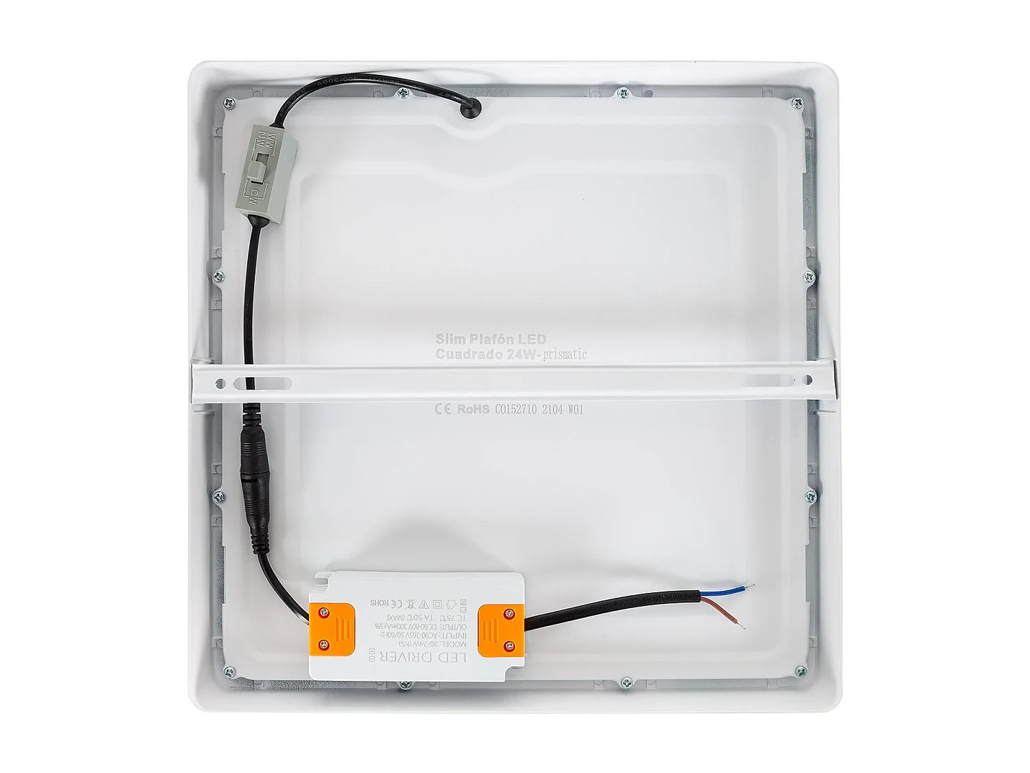 Plafonnier LED Carré 24W Extra-Plat (CRI90) Microprismatique CCT Sélectionnable (UGR17) 280x280 mm Sélectionnable (chaud-neutre-froid)