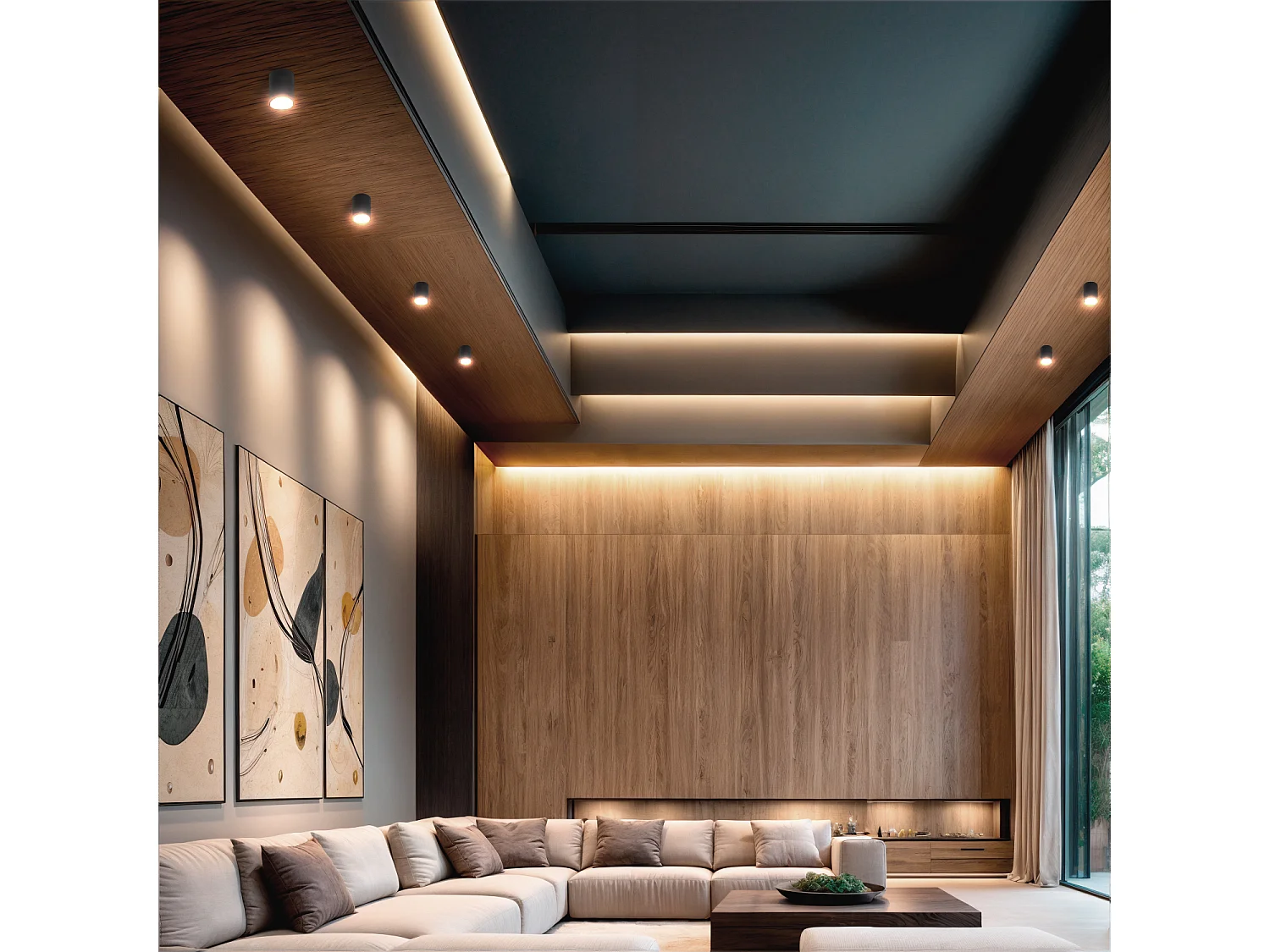Applique da Soffitto Gravity S Nero