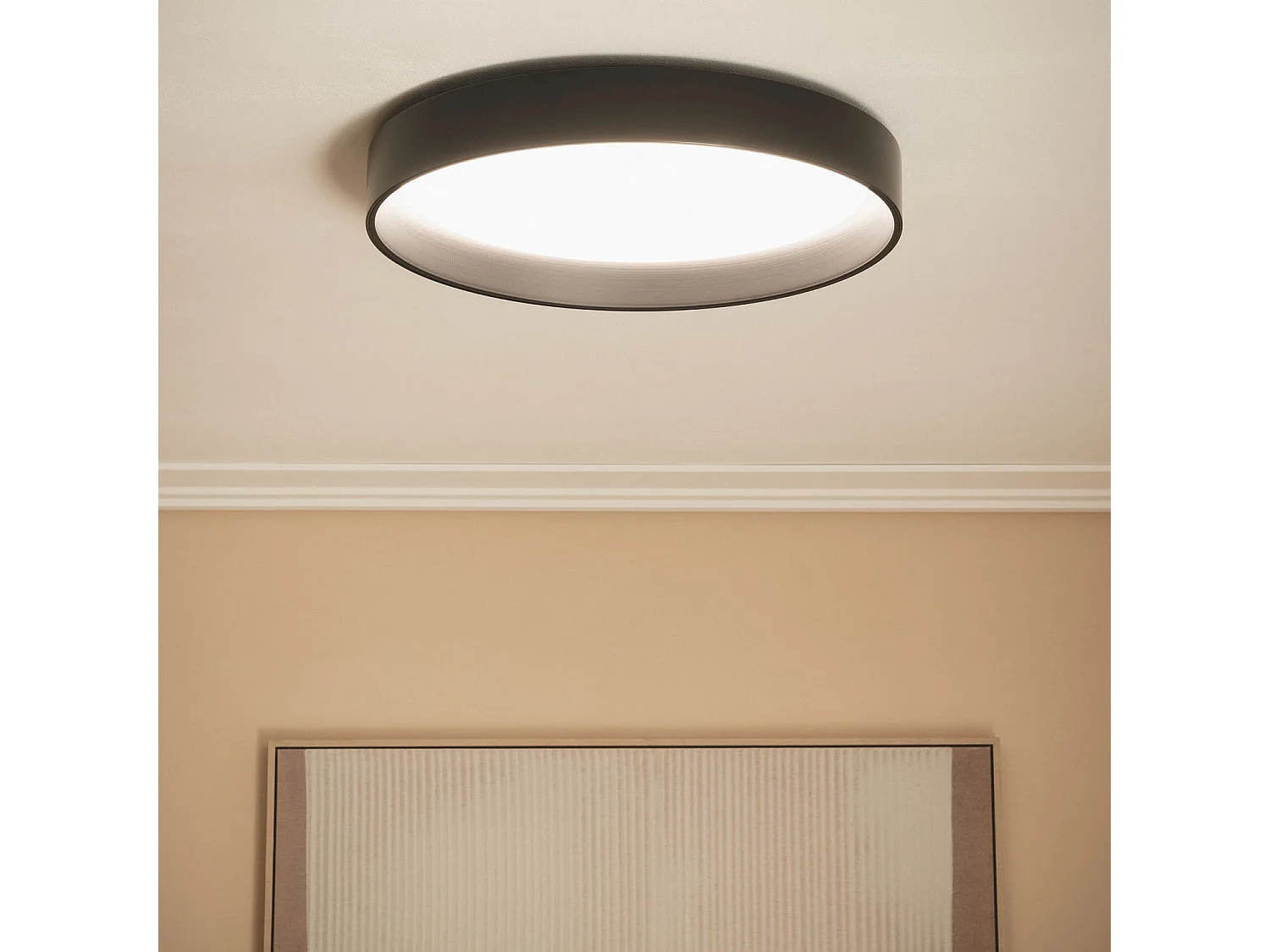 Plafón LED 30W Circular Metal Ø550 mm CCT Seleccionable Big Broadway Negro