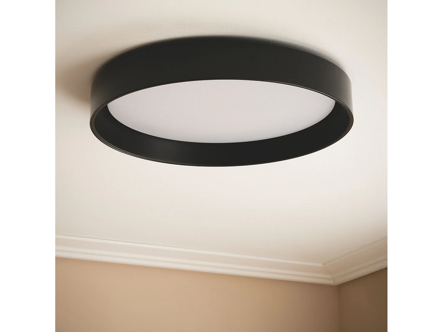 Plafón LED 30W Circular Metal Ø550 mm CCT Seleccionable Big Broadway Negro