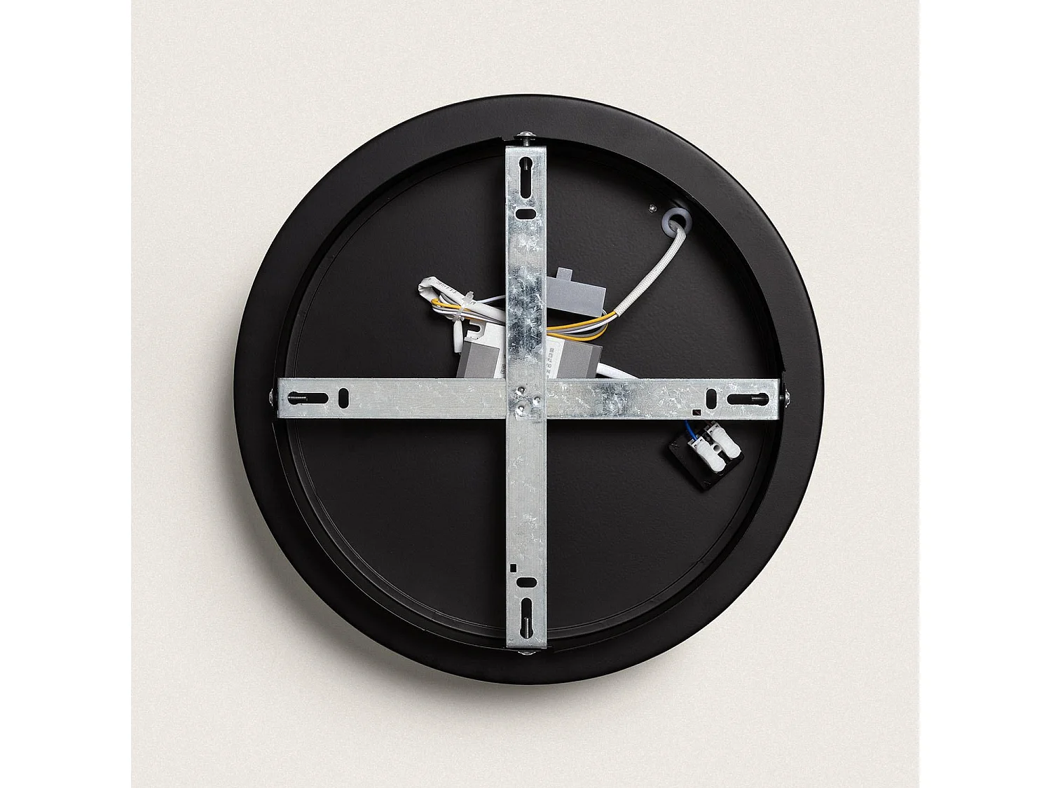 Plafonnier LED Rond 20W Métal Ø300 mm CCT Sélectionnable Jacob Noir