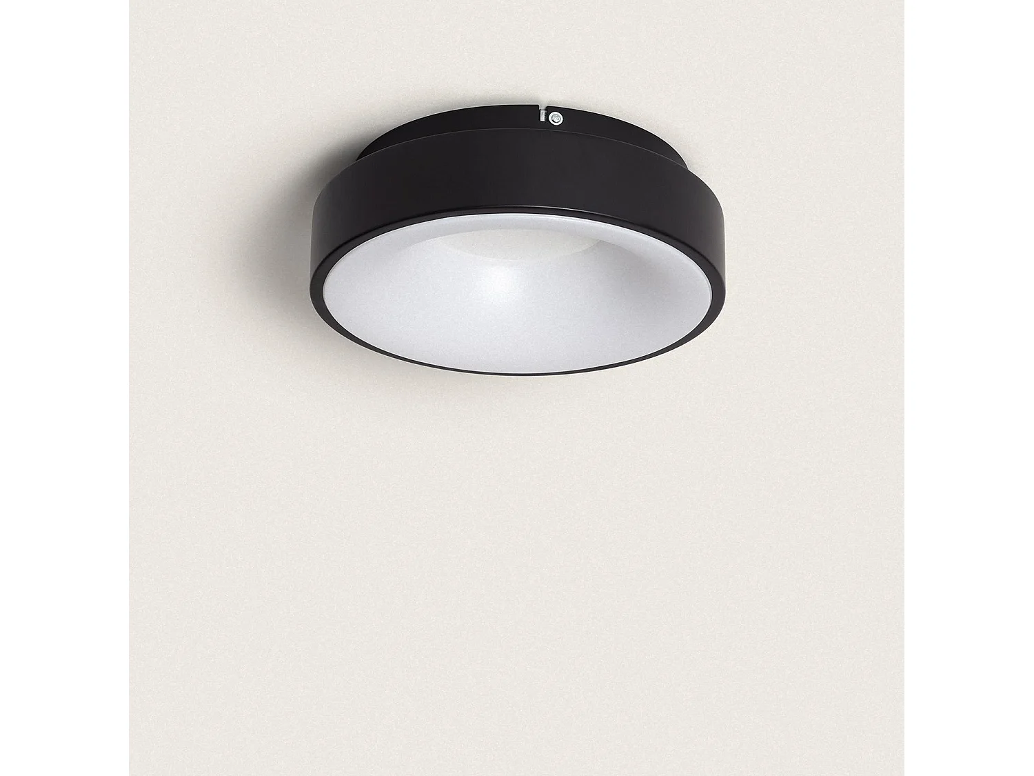 Plafón LED 20W Circular Metal Ø300 mm CCT Seleccionable Jacob Negro