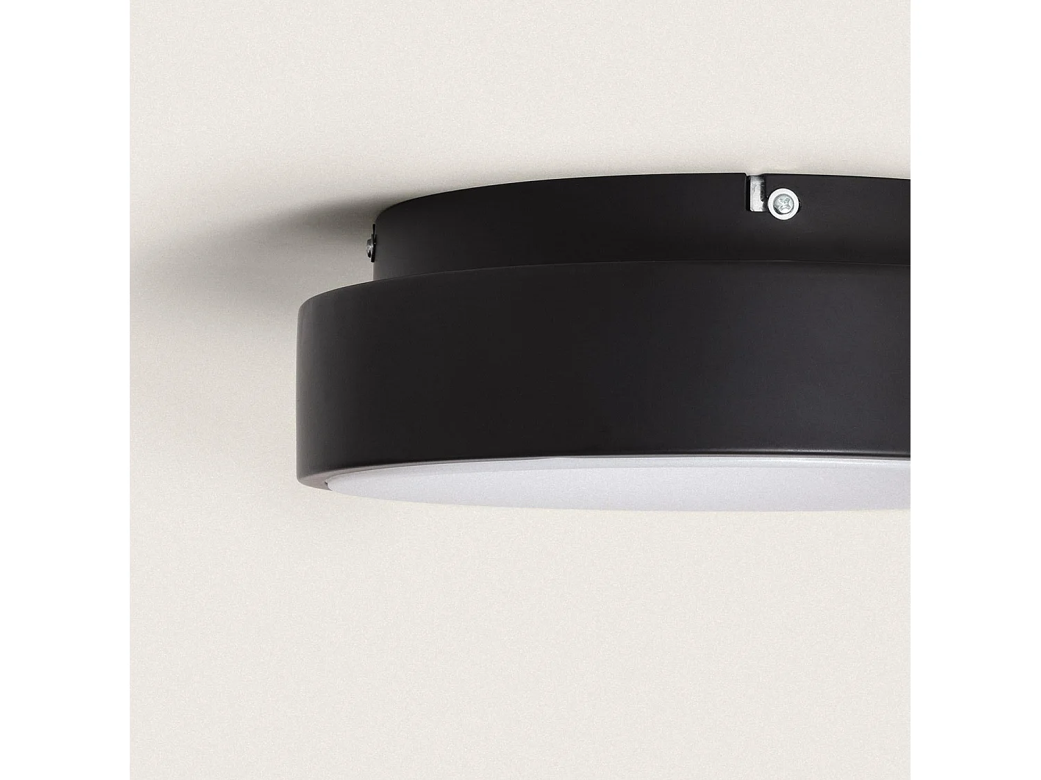 Plafón LED 20W Circular Metal Ø300 mm CCT Seleccionable Jacob Negro