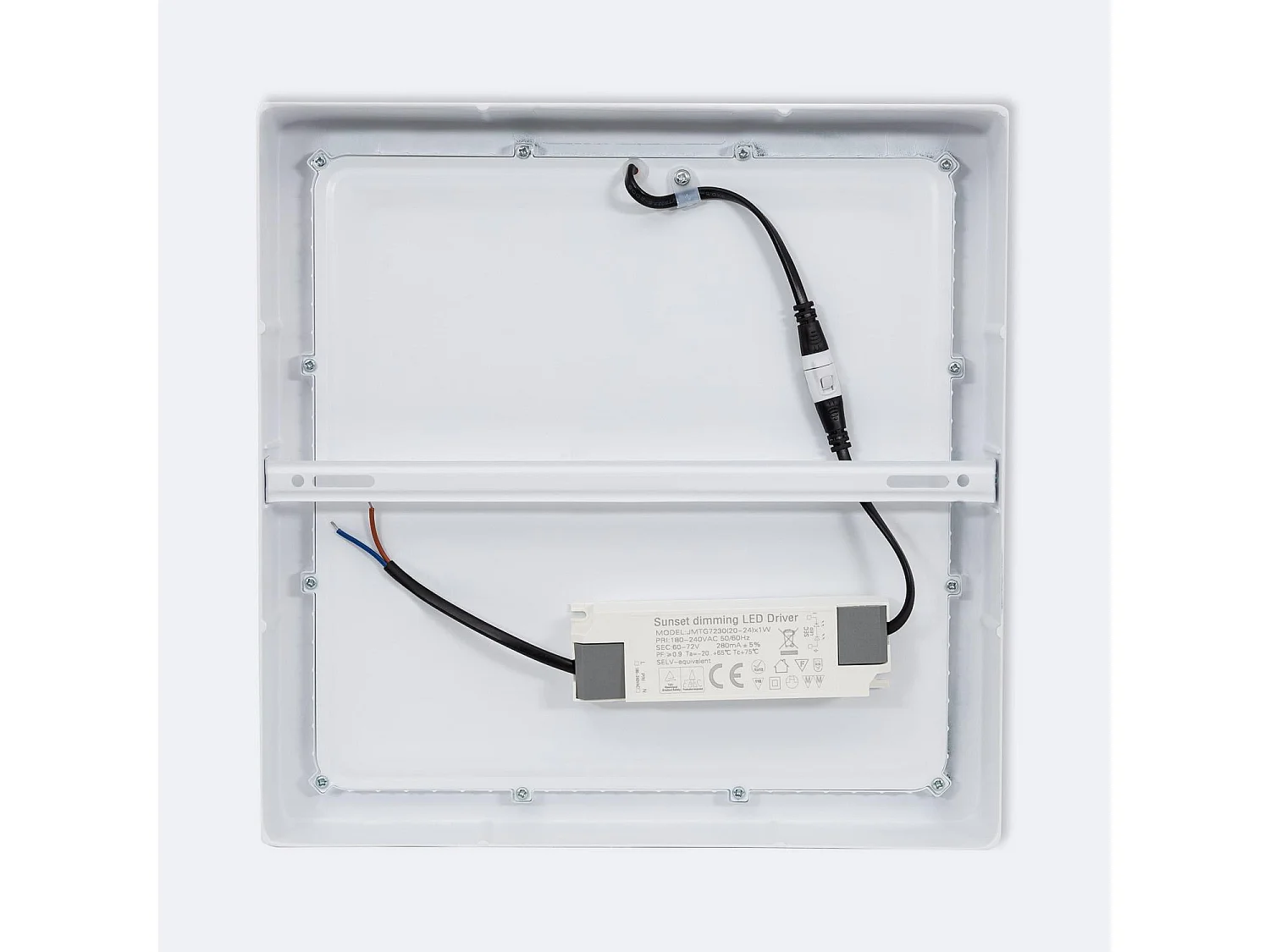 Plafonnier LED Carré 24W Aluminium 300x300 mm Dimmable Dim To Warm Blanc