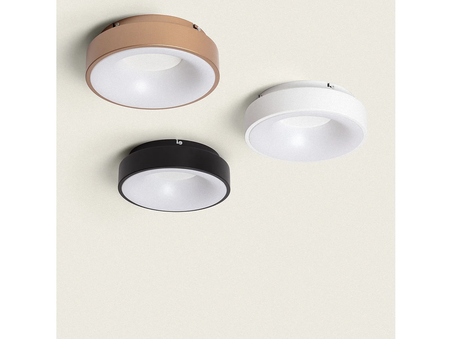 Plafoniera LED 20W Ø300 mm Circolare Metallo CCT Selezionabile Jacob Bianco