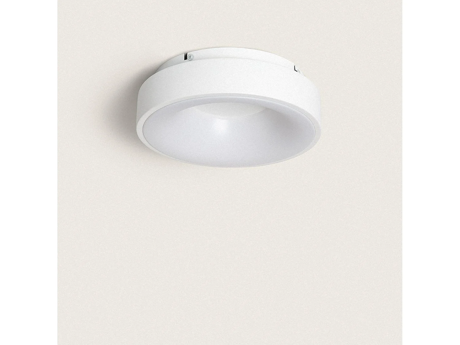 Plafonnier LED Rond 20W Métal Ø300 mm CCT Sélectionnable Jacob Blanc