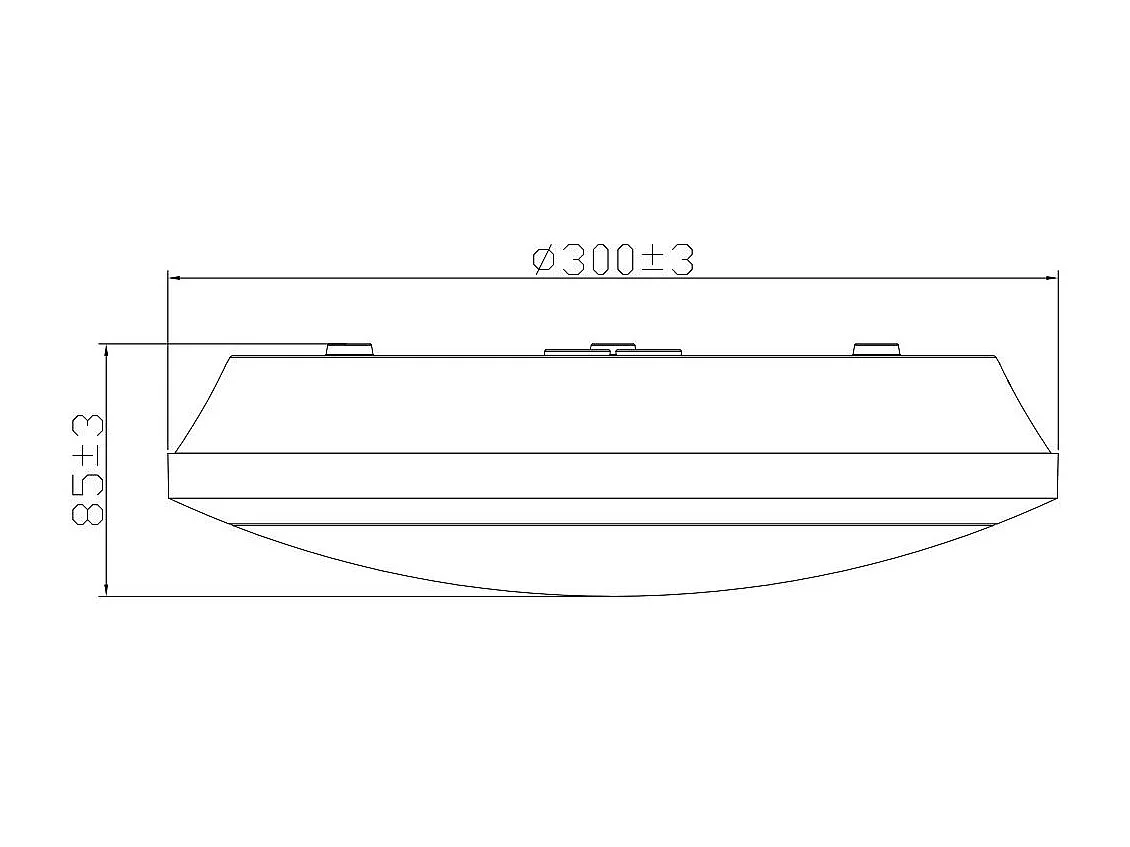 Plafoniera LED 11-17W Ø300 mm da Esterno Circolare CCT Selezionabile con Rilevatore di Movimento Radar Selezionabile (Caldo-Naturale-Freddo)